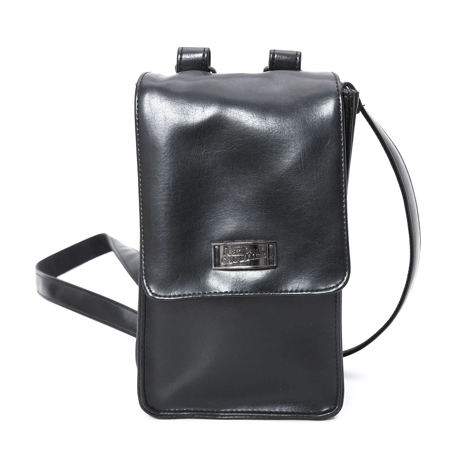 Jean Paul Gaultier Metal plate mouth gold shoulder bag crossbody