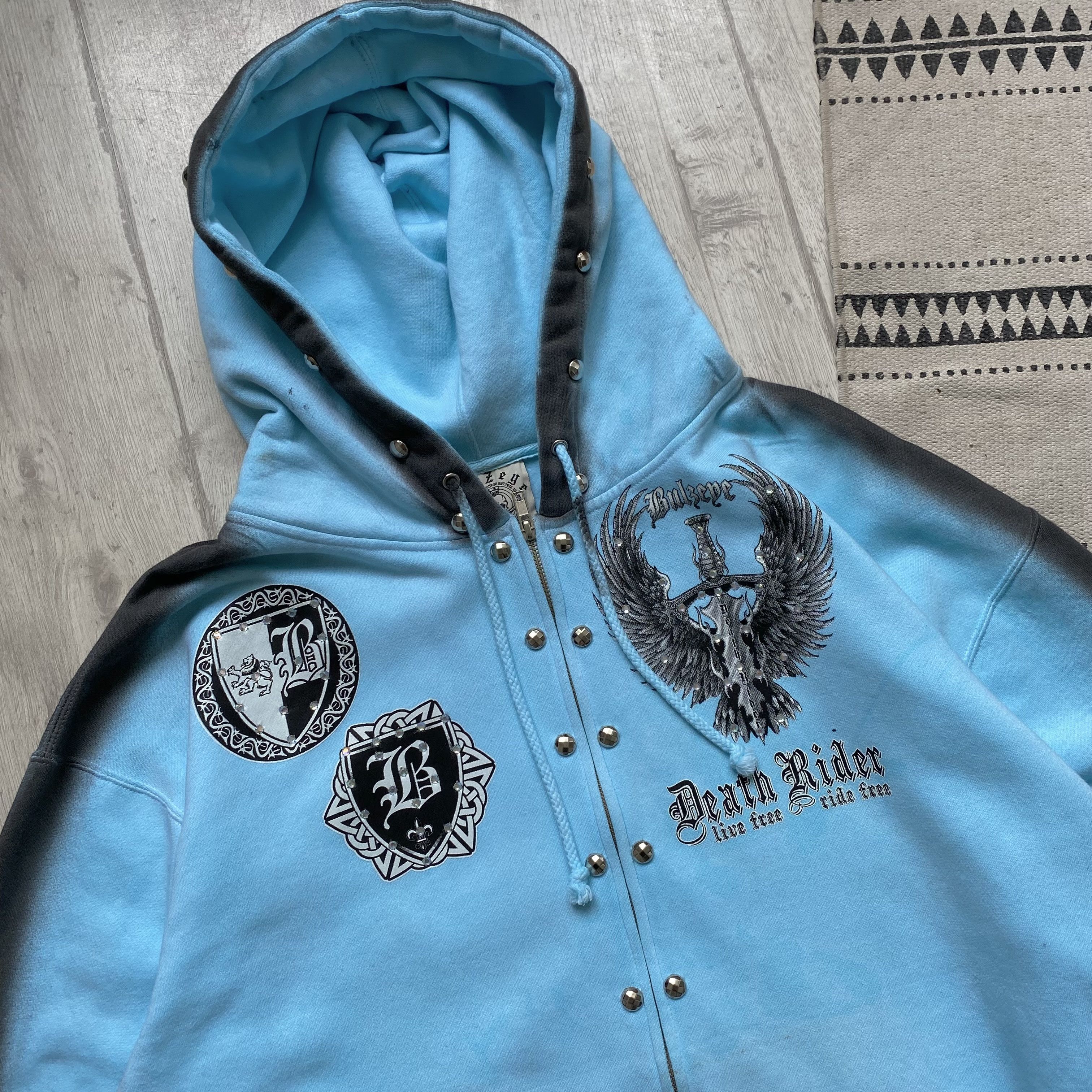 Affliction ☠️ Vintage Affliction style zip hoodie Bulzeye Made in USA Size US XL / EU 56 / 4 - 4 Thumbnail