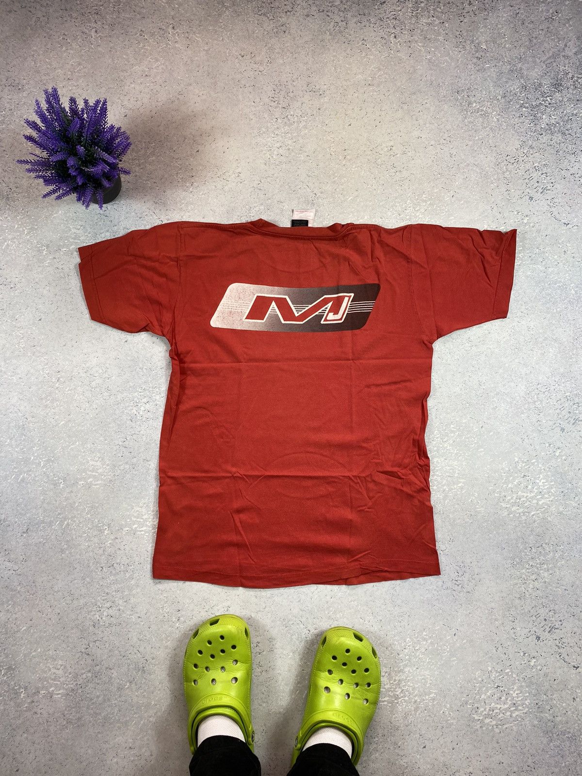 Jordan Brand × Nike × Vintage Vintage Jordan Brand Men’s Red T-Shirt With Big Logo Size US XL / EU 56 / 4 - 4 Thumbnail