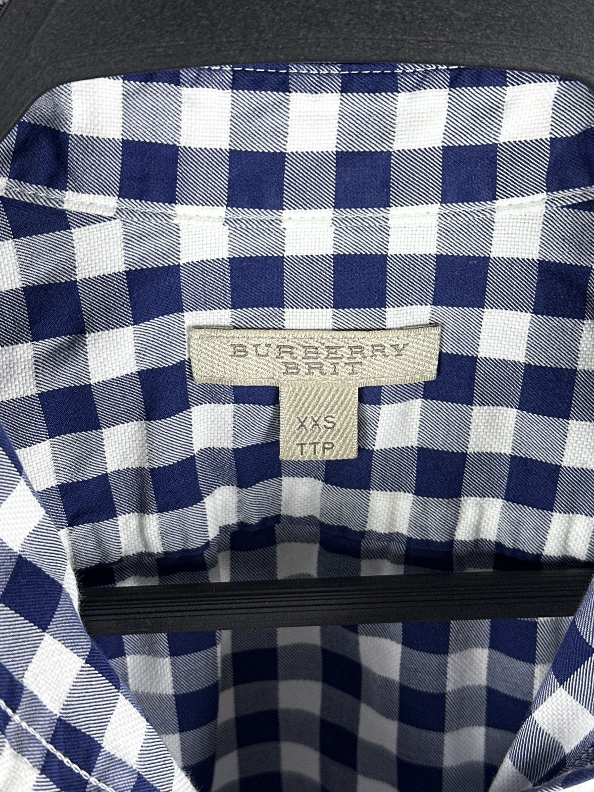 Burberry Burberry Brit Blue White Check Shirt Long Sleeve Women’s XXS Size XXS / US 00 / IT 34 - 11 Thumbnail