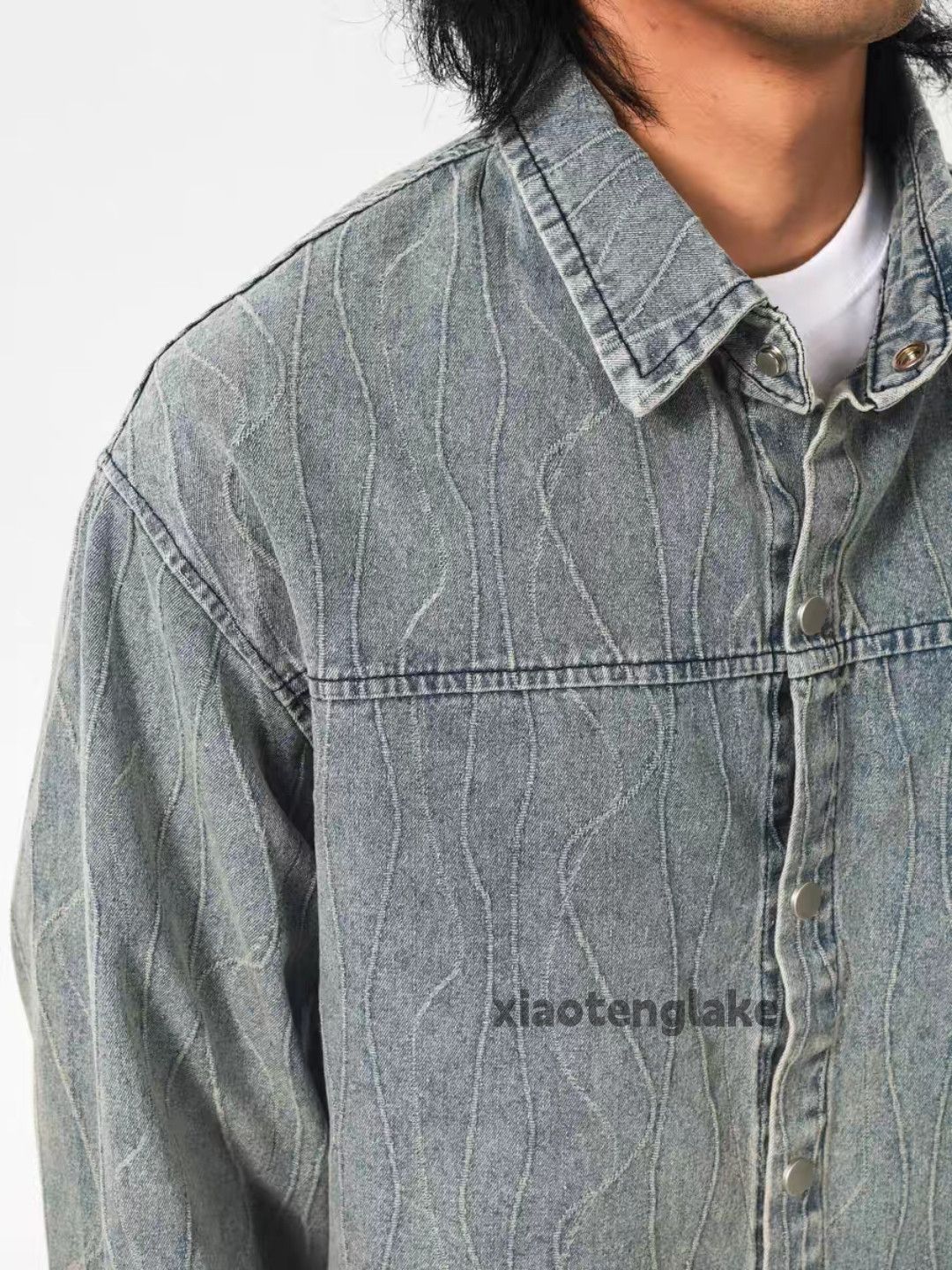 Vintage Unisex washed faded loose baggy workwear shirt Size US L / EU 52-54 / 3 - 3 Thumbnail