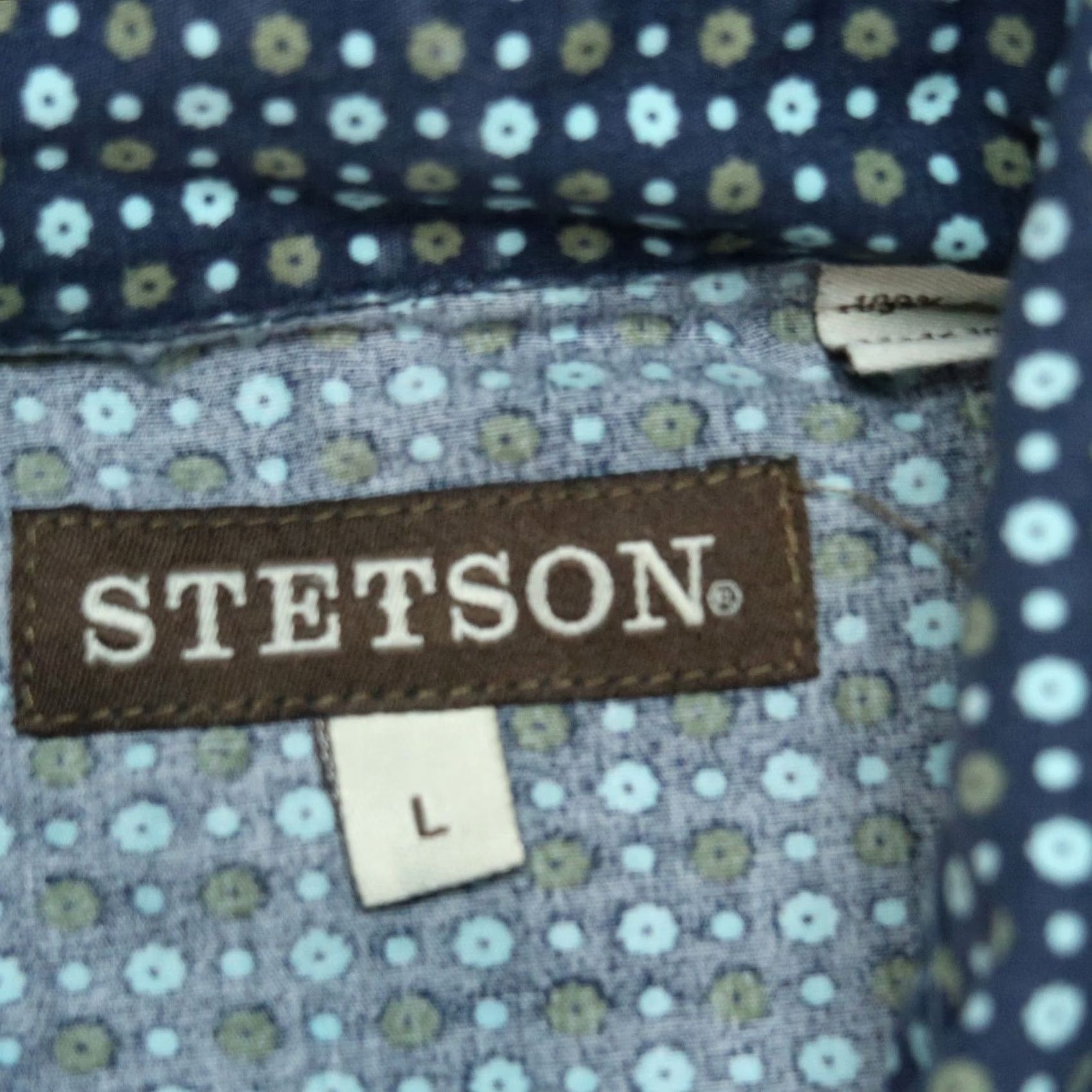 Stetson Stetson Shirt Mens Large Blue Pearl Snap Long Sleeve Western Polka Dot Shirt - Stetson Cotton Button-Up Regular Chest 48in Blue Mens Size US L / EU 52-54 / 3 - 3 Thumbnail