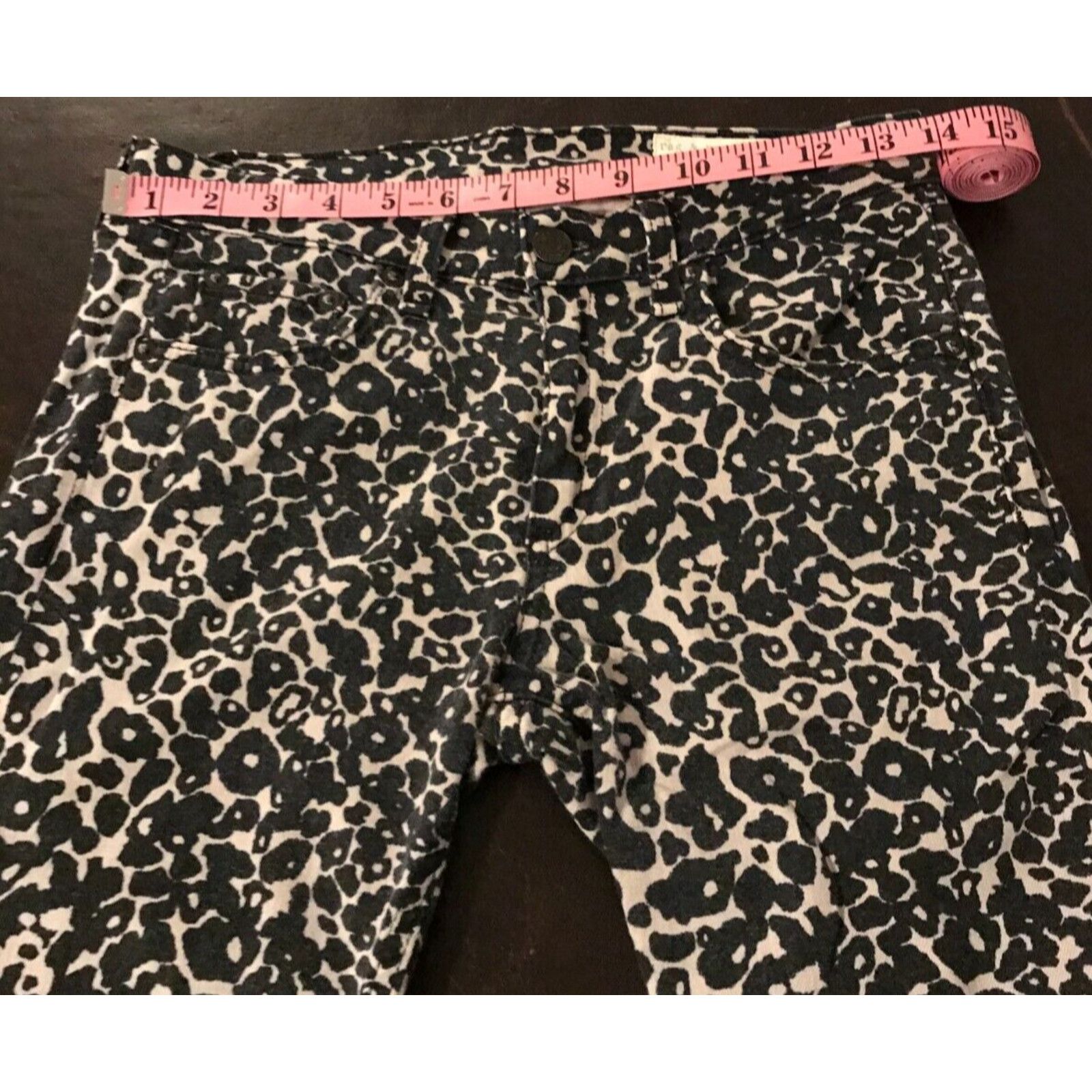 Rag & Bone Rag & Bone Skinny Amoeba Black/Brown Leopard Mid Rise Jeans Size 27" / US 4 / IT 40 - 10 Thumbnail