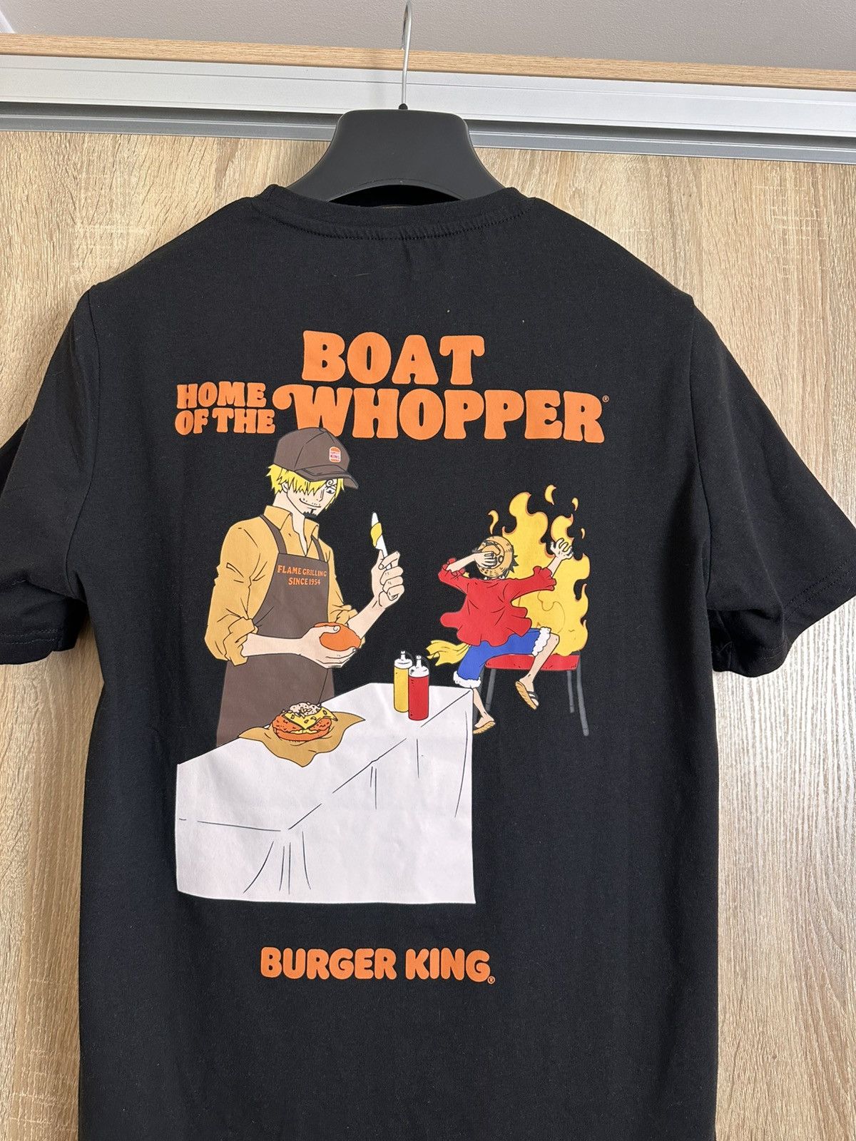 One Piece 🔥 One Piece x Burger King Flame Grilling T Shirt Anime Japan Size US M / EU 48-50 / 2 - 2 Thumbnail