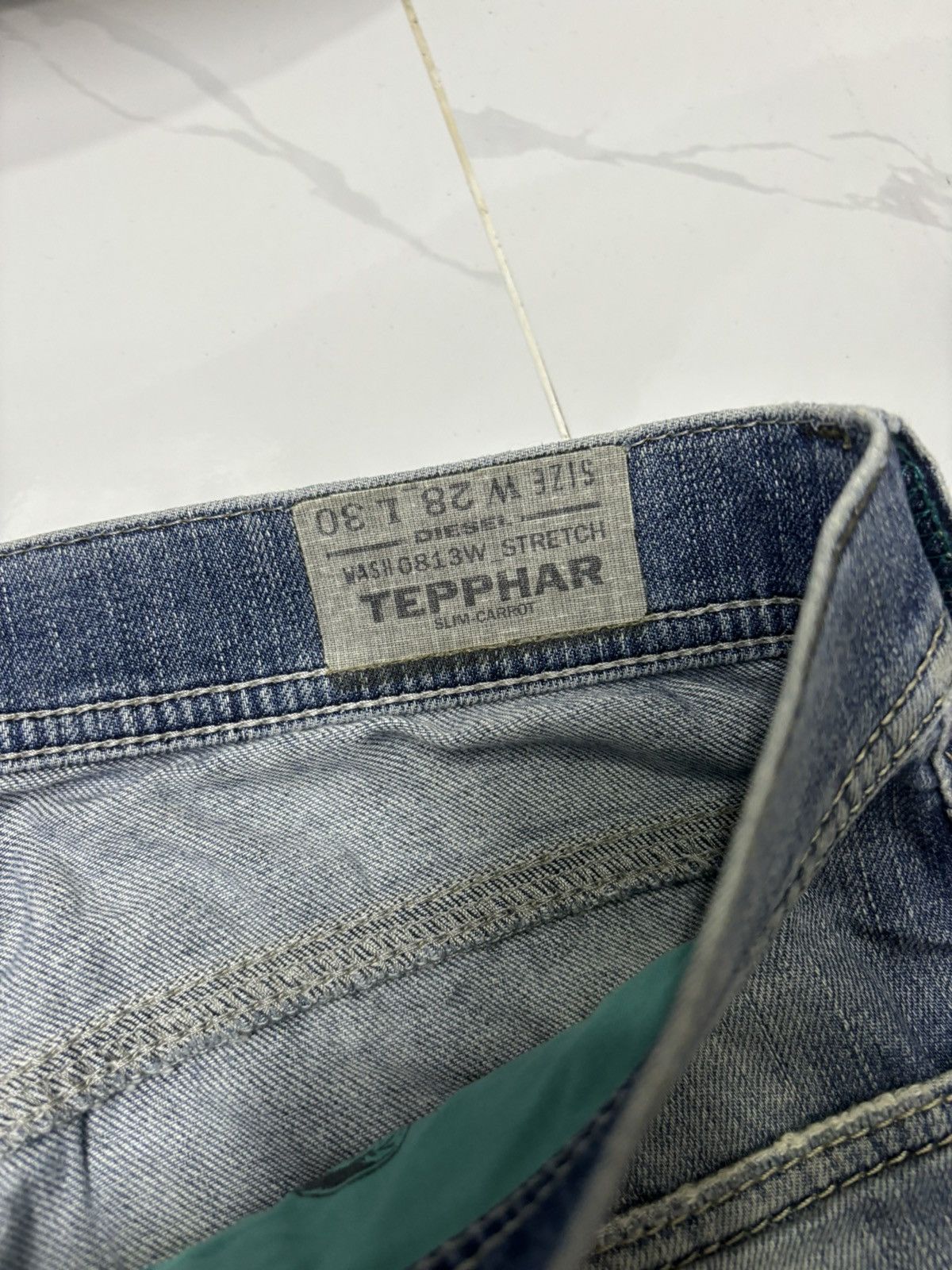 Diesel DIESEL DISTRESS SLIM CARROT DENIM JEANS Size US 32 / EU 48 - 10 Thumbnail