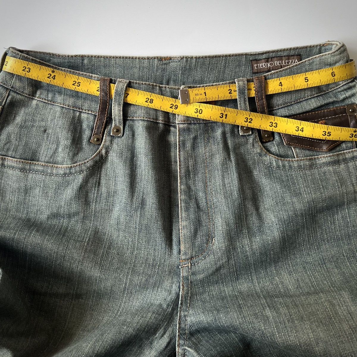 Japanese Brand Eterno Dellezza Spiral Flared Jeans Size 29" - 10 Thumbnail