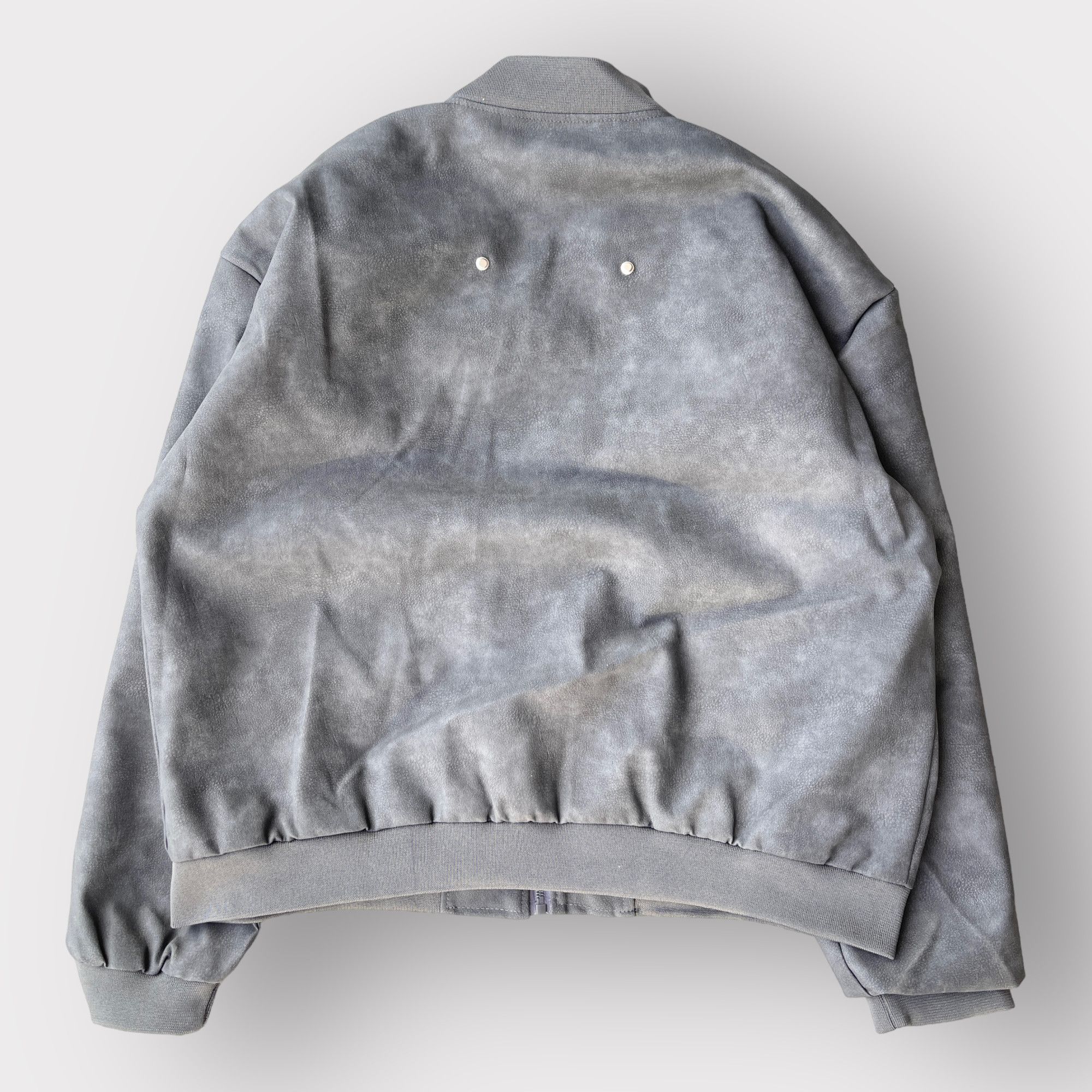 Japanese Brand × Vintage STEAL! 2000s Suede Grey Bomber Jacket (L) Size US L / EU 52-54 / 3 - 3 Thumbnail
