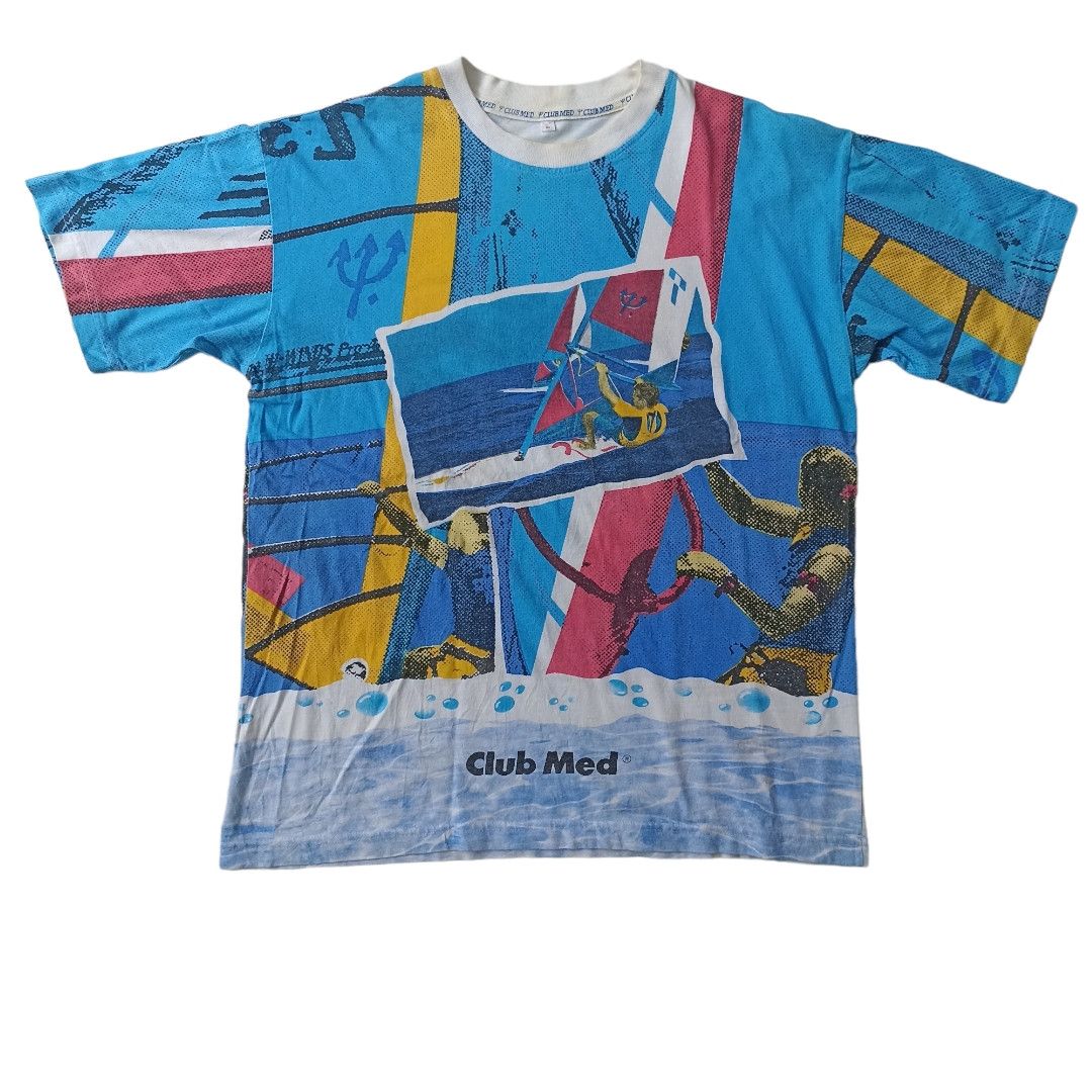 Other Vintage 90s Club Med Allover Tshirt Size US M / EU 48-50 / 2 - 1 Thumbnail