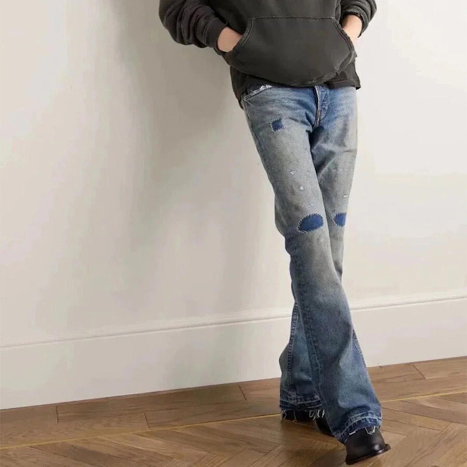 Vintage Distressed Flare Leg Jeans Size US 30 / EU 46 - 1 Thumbnail