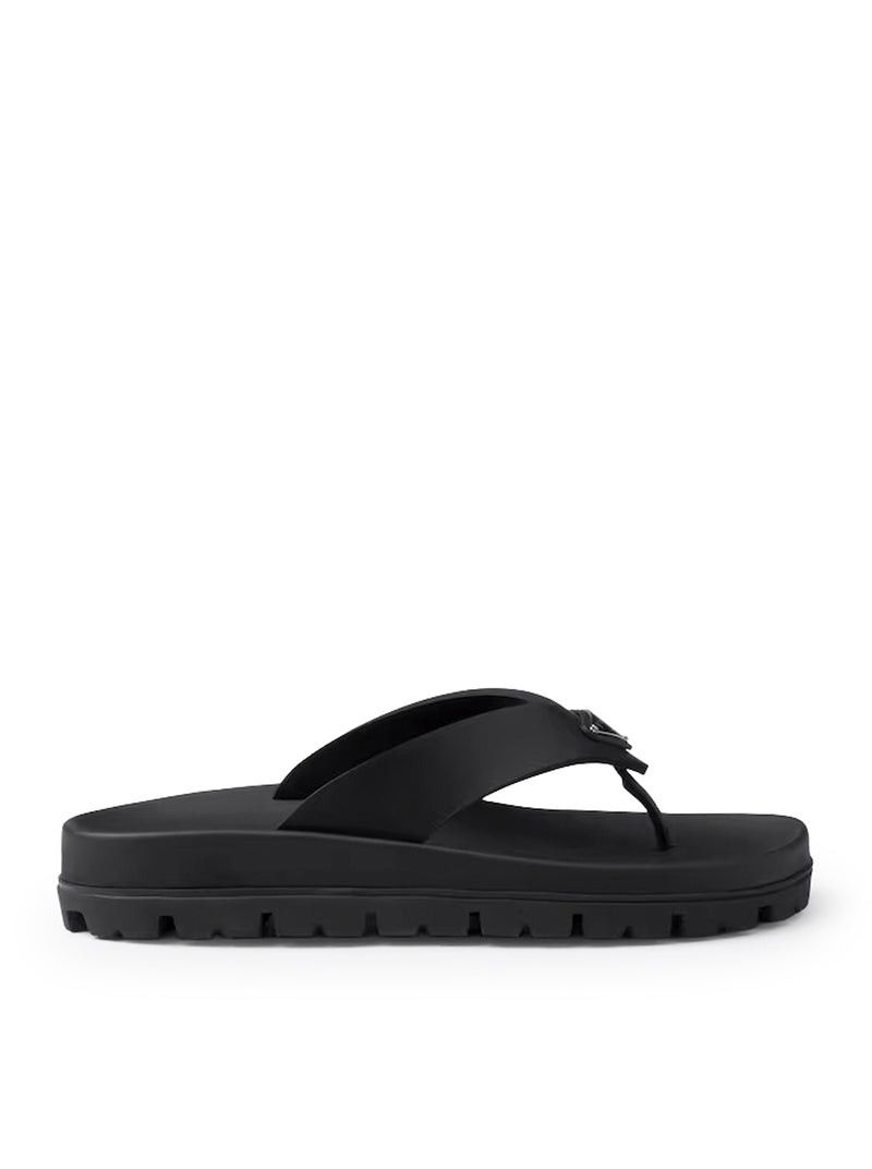 Prada RUBBER FLIP-FLOPS SANDALS Size US 7 / IT 37 - 1 Thumbnail