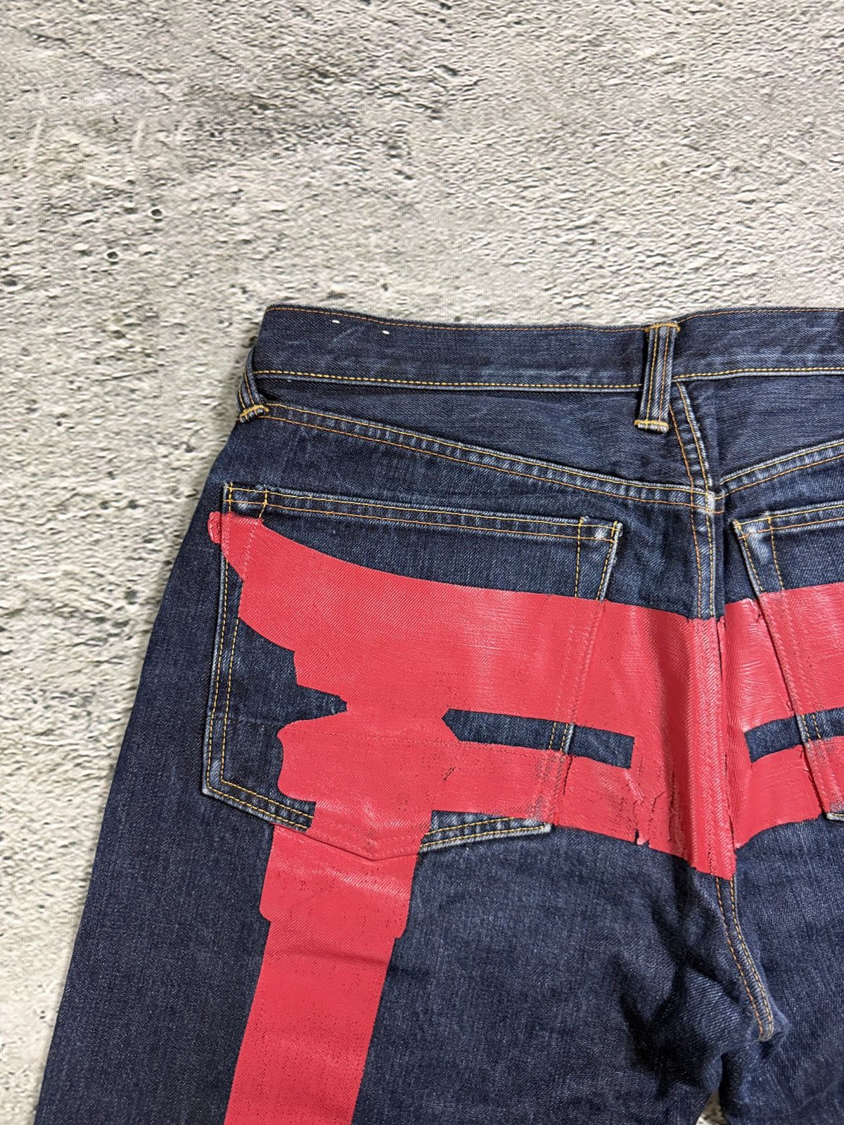 Evisu Evisu jeans daicock big logo red selvedge denim Size US 34 / EU 50 - 6 Thumbnail