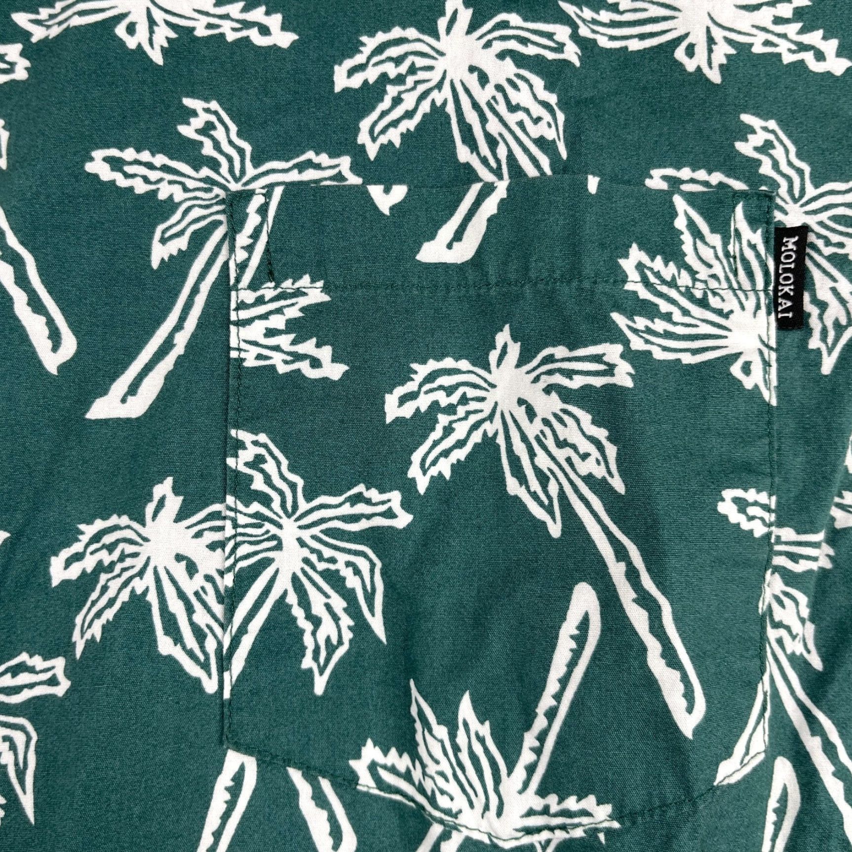 Vintage Molokai Surf Co. Shirt XL Green Palm Tree Print Casual Button Up Short Sleeve Size US XL / EU 56 / 4 - 3 Thumbnail