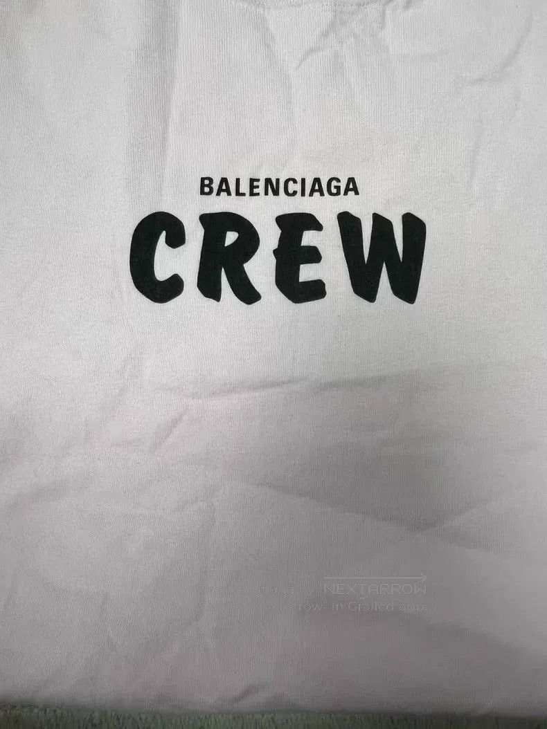 Balenciaga Balenciaga Crew Lettering Printed Short Sleeve T-Shirt Size M / US 6-8 / IT 42-44 - 3 Thumbnail