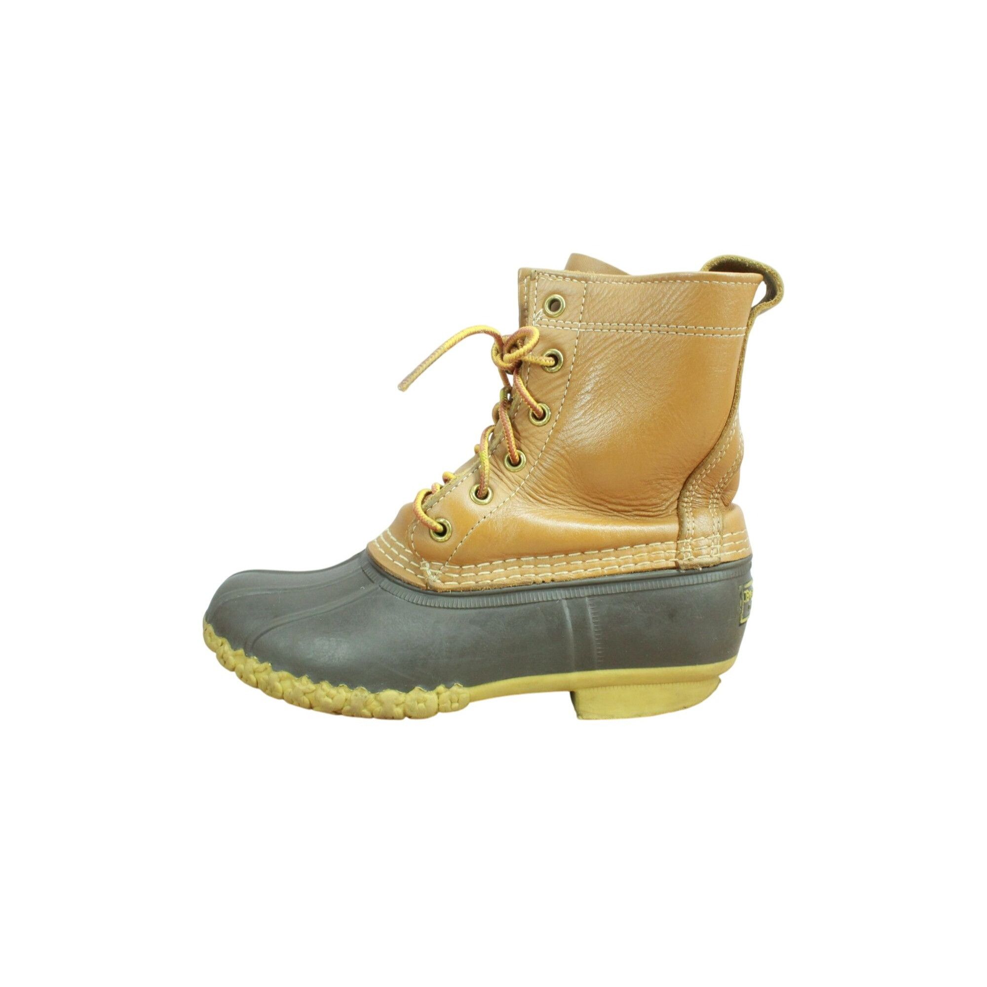 L.L. Bean × Leather LL Bean Women's Leather Lace Up Insulated Duck Boots 5 M Size US 5 / IT 35 - 1 Thumbnail