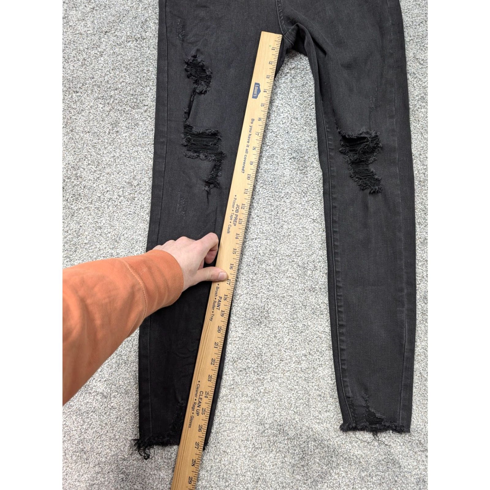 Vintage Judy Blue Jeans Womens Black High Rise Distressed Skinny Ankle Denim 5/27 Size 27" / US 4 / IT 40 - 4 Thumbnail