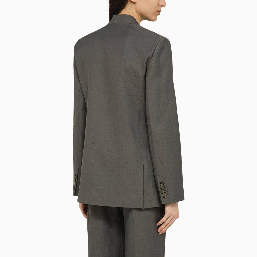 Loulou de Saison o1d2blof0824 Sandyato Single-Breasted Viscose Blazer Size L / US 10 / IT 46 - 3 Thumbnail