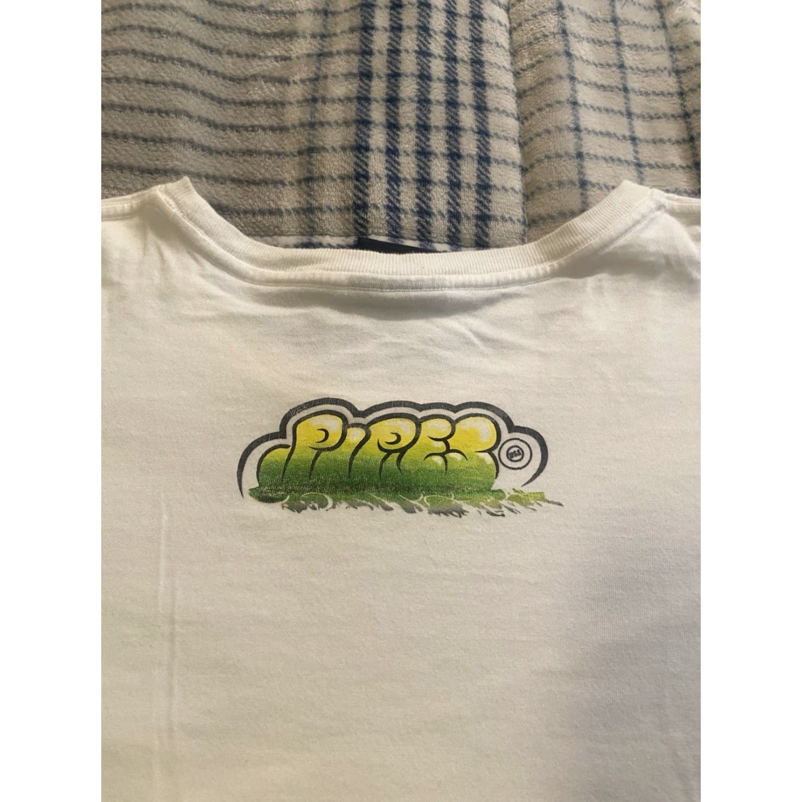 Lee VINTAGE Lee Pipes Graffiti Spell Out Double-Sided T Shirt 3XL White Men Short Sleeve Crew Neck Graphic Print 90s Grunge Hip Hop Shirts shirts Size US XXL / EU 58 / 5 - 8 Thumbnail