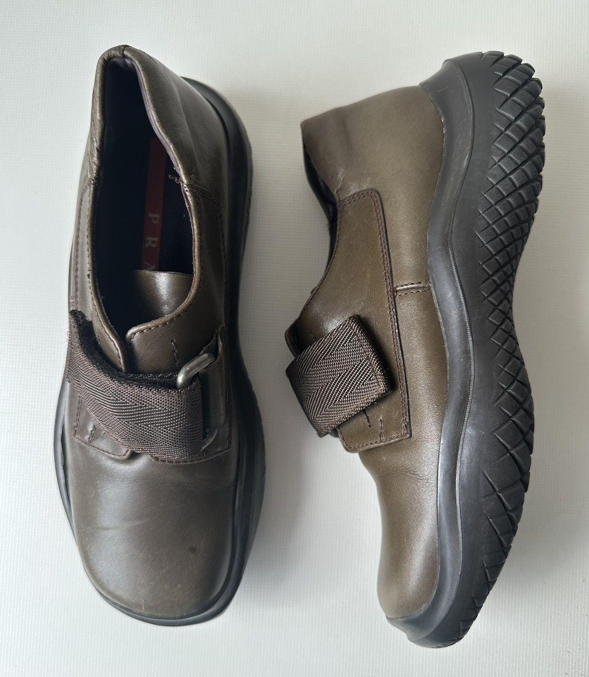 Prada Prada FW99 Leather strap trainers vibram sole Size US 5.5 / IT 35.5 - 3 Thumbnail