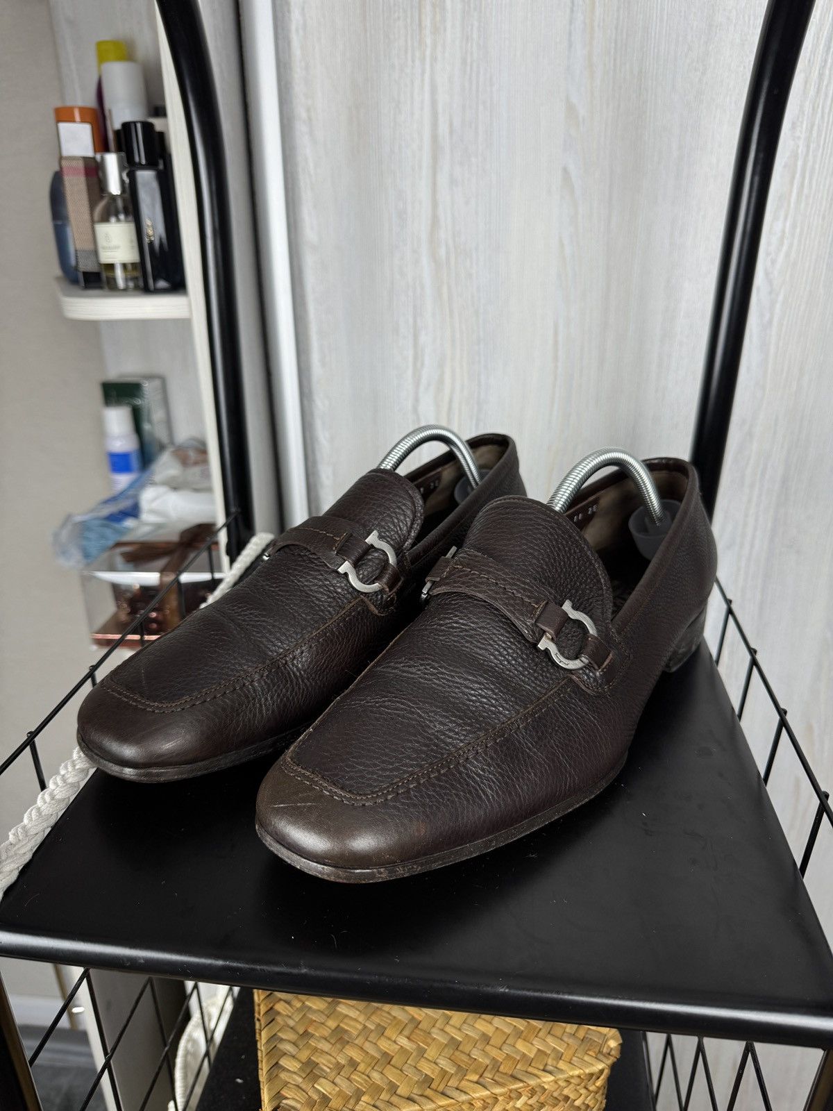 Salvatore Ferragamo SALVATORE FERRAGAMO MENS SIGNATURE LEATHER TAN LOAFERS Size US 11 / EU 44 - 9 Thumbnail