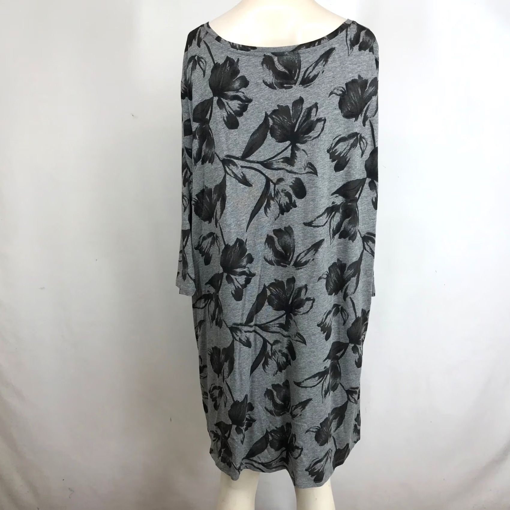 Vintage VINTAGE? No. (Skip) Pure Jill floral print ballet sleeve tunic dress Gray 3XL Women Long Sleeve dress? Size XXL / US 16-18 / IT 52-54 - 5 Thumbnail