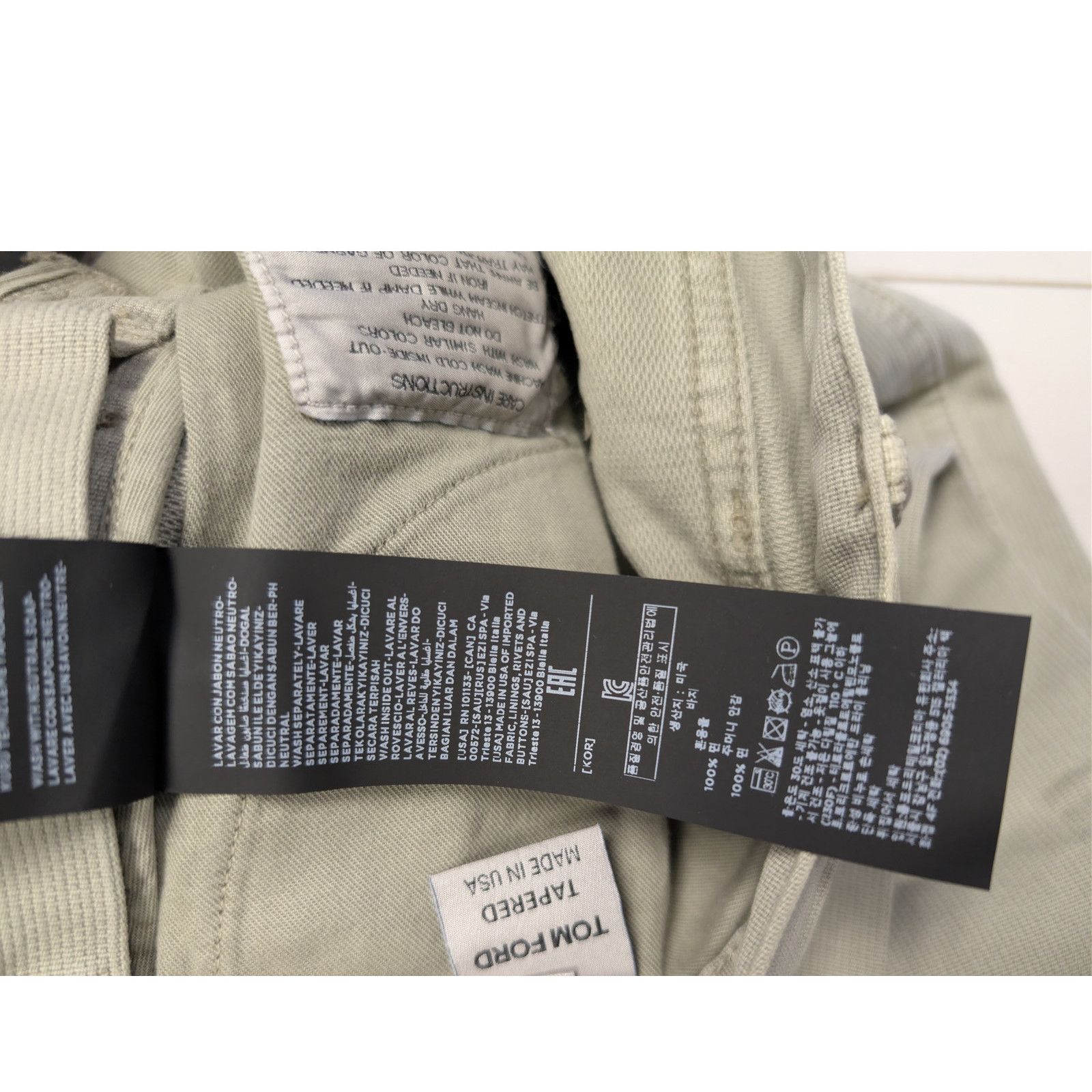 Tom Ford o1rshd1 Tapered Fit Denim Jeans in Grey 33 Size US 33 - 19 Thumbnail
