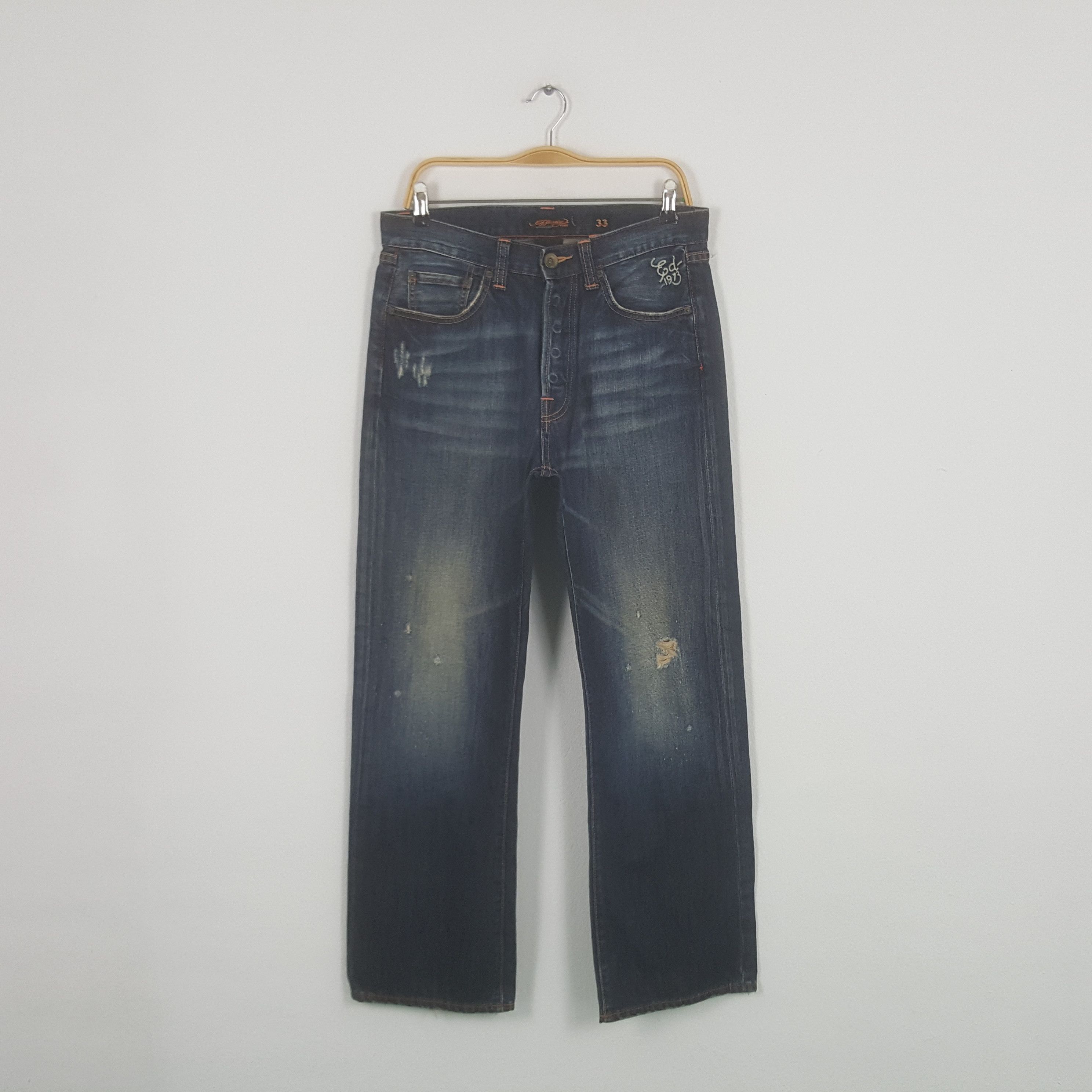 Ed Hardy Vintage Ed Hardy American Designer Embroidery Art Jeans Size US 31 - 4 Thumbnail