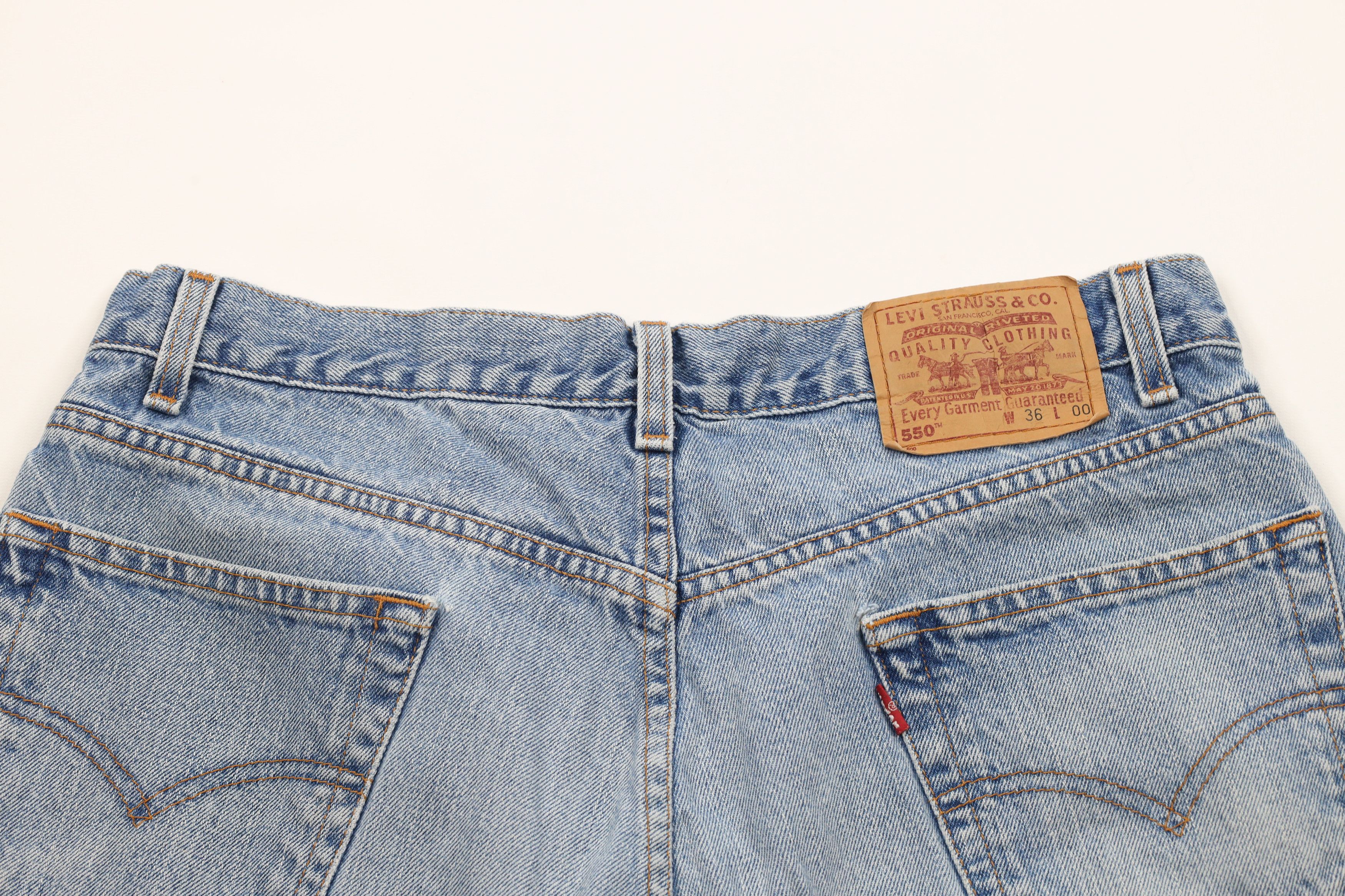 Levi's × Vintage Vintage Y2K 2001 Levis 550 Fit Denim Shorts Jorts Blue Size US 34 / EU 50 - 11 Thumbnail