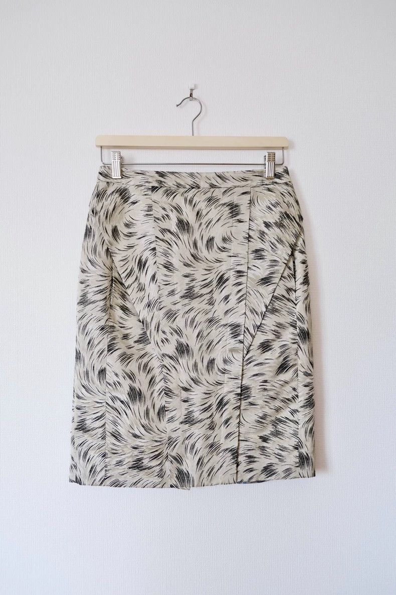 Kenzo Kenzo Silk Blend Artistic Line Skirt - dmc Size US 38 / EU 54 - 1 Thumbnail