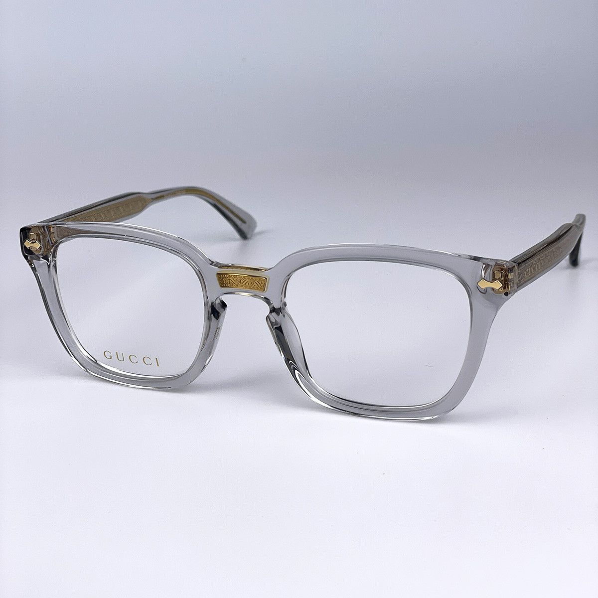 Gucci NEW Gucci GG0184O 005 Gold Square Unisex Eyeglasses Size ONE SIZE - 3 Thumbnail
