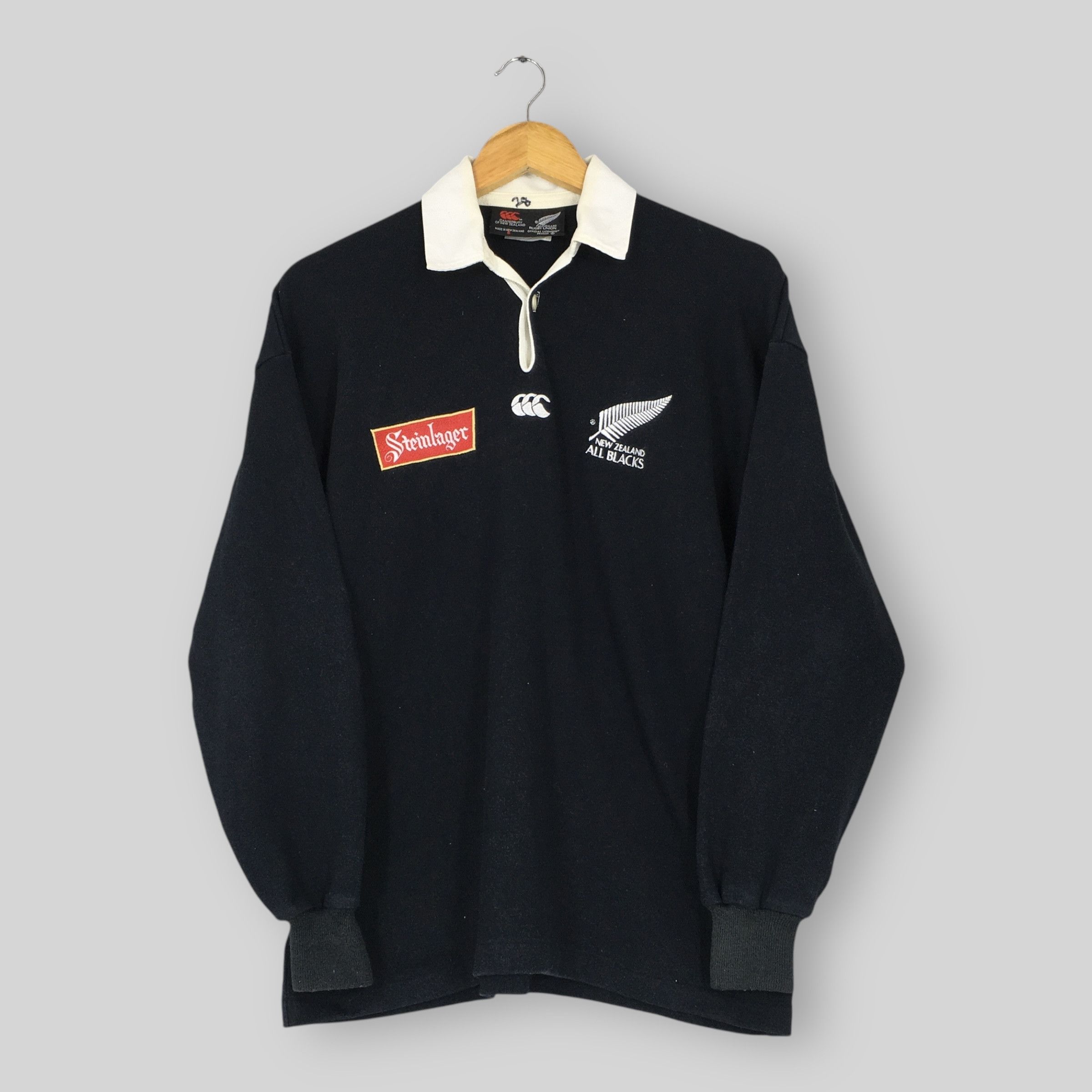 All Blacks Vintage Steinlager All Blacks Canterbury New Zealand Rugby Size US S / EU 44-46 / 1 - 1 Thumbnail