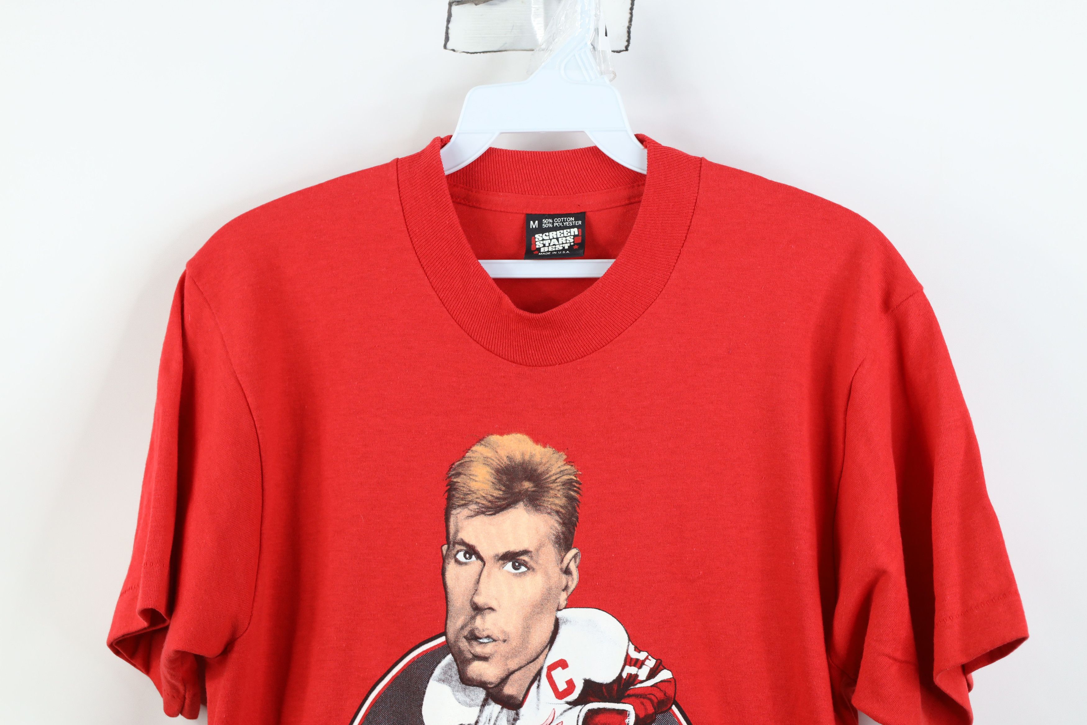 Vintage Vintage 80s Caricature Steve Yzerman Red Wings T-Shirt Size US M / EU 48-50 / 2 - 2 Thumbnail