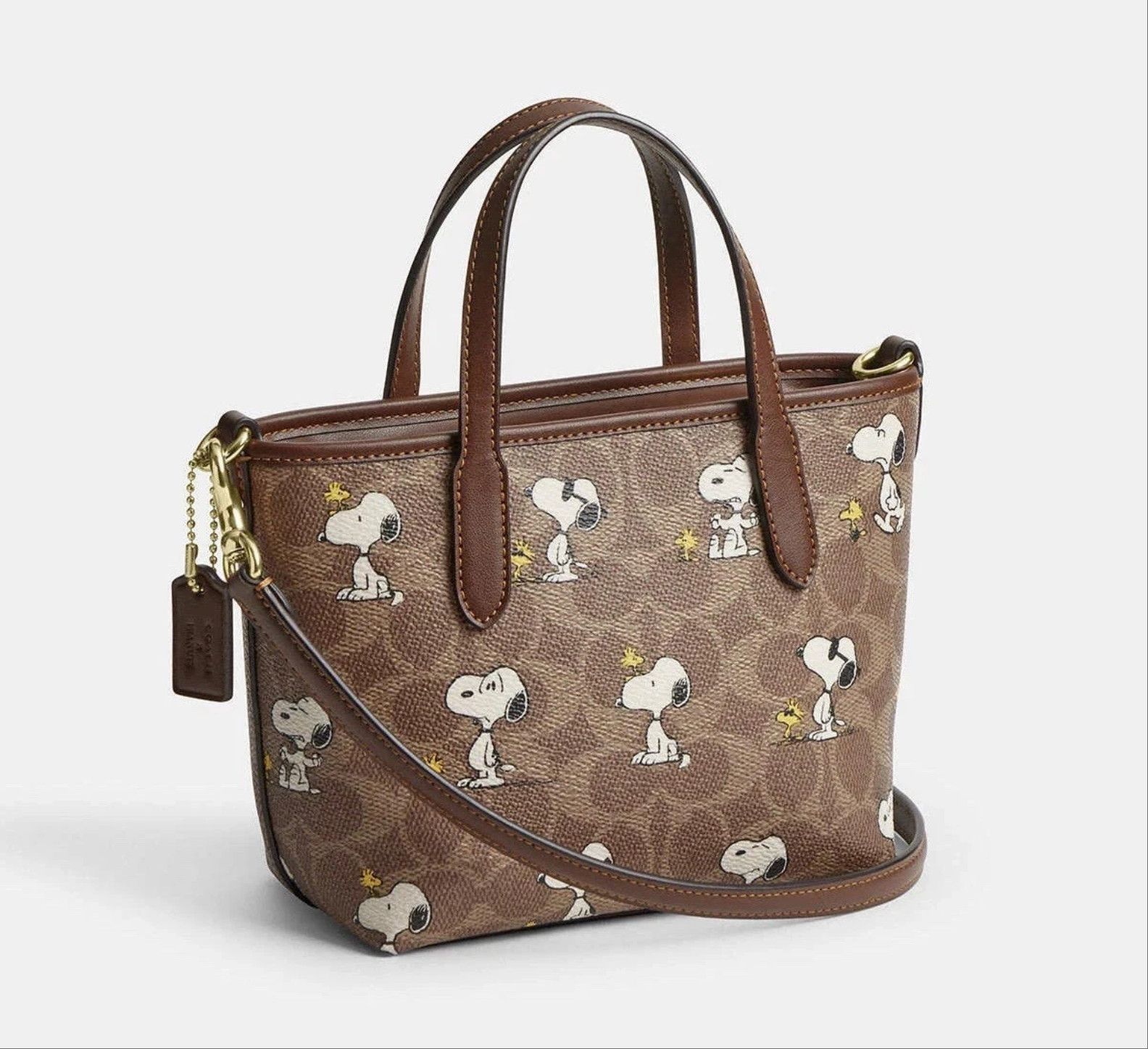 Coach Peanuts City Mini Tote Bag With Snoopy Print CBS83 Size ONE SIZE - 11 Thumbnail