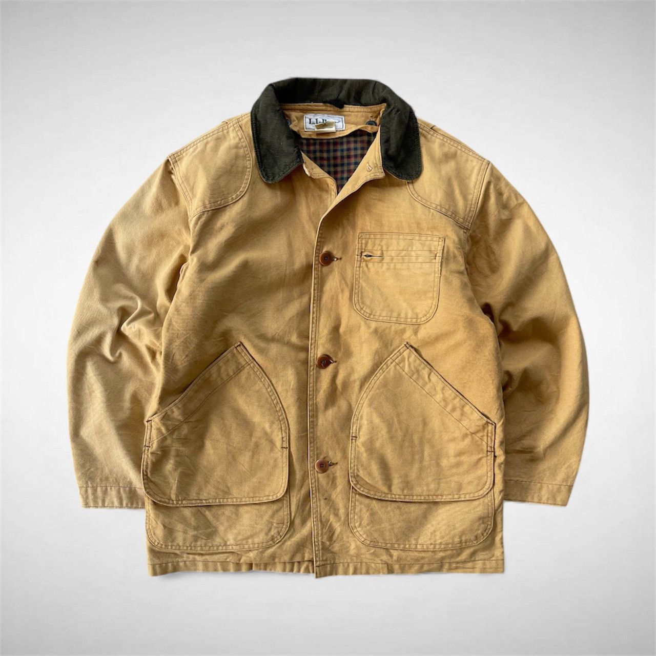 L.L. Bean Vintage 90s L.L. Bean Men's Field Coat With Wool/Nylon Liner Size US M / EU 48-50 / 2 - 7 Thumbnail