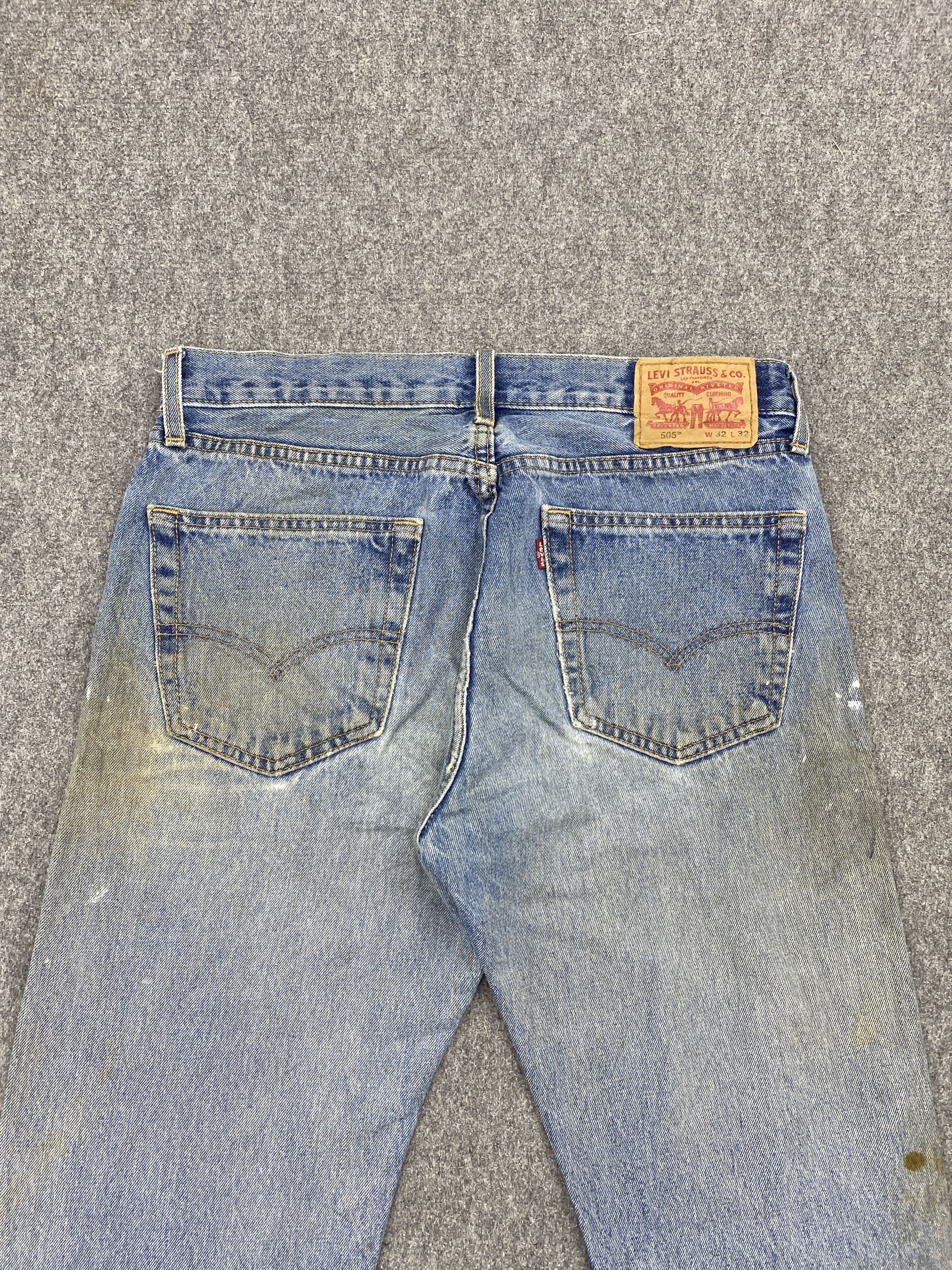 Levi's Vintage Levis 505 Dirty Jeans DP2692 Size US 32 / EU 48 - 4 Thumbnail