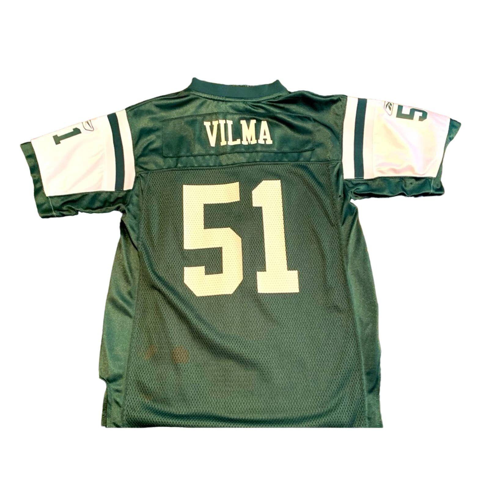 Reebok NEW YORK JETS JOHNATHAN VILMA #51 REEBOK YOUTH JERSEY LARGE Size US S / EU 44-46 / 1 - 1 Thumbnail