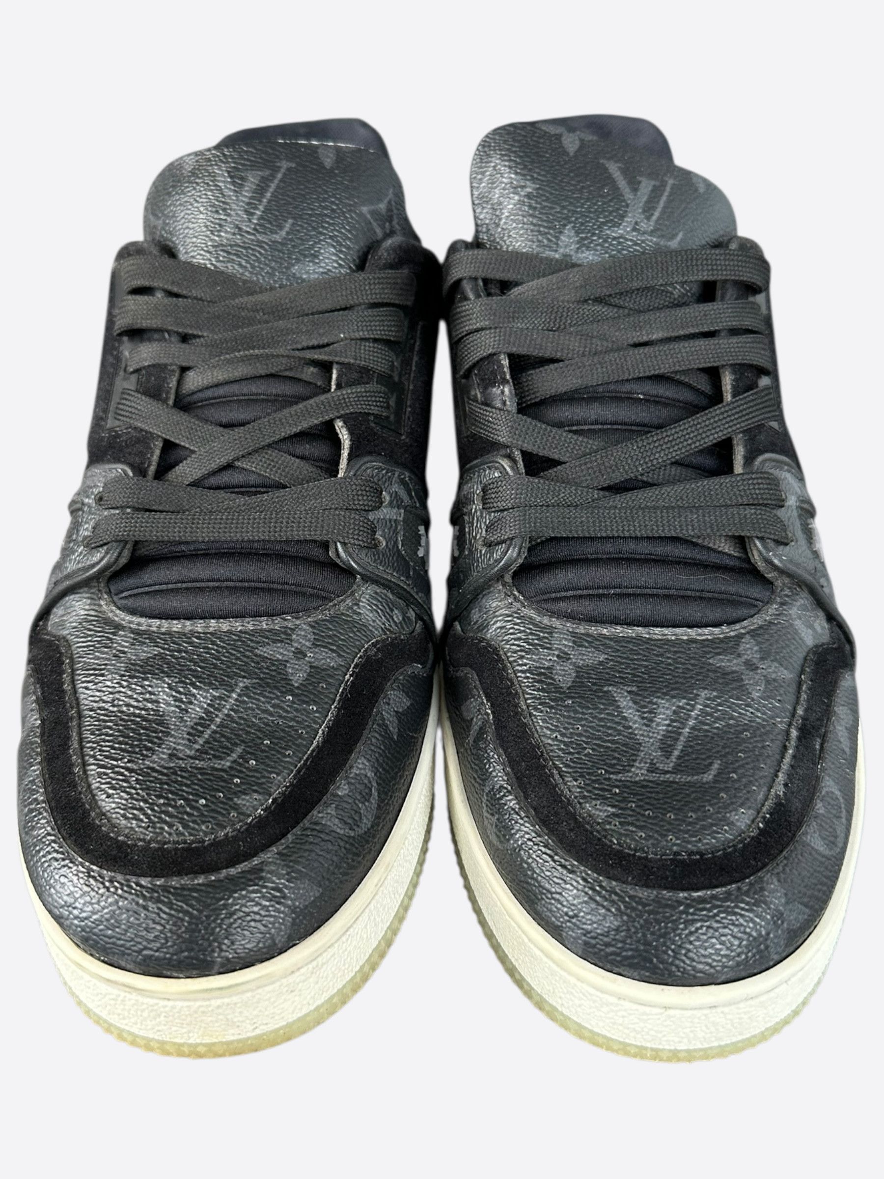Louis Vuitton Louis Vuitton Black Monogram Eclipse Suede Trainers Size US 9 / EU 42 - 2 Thumbnail