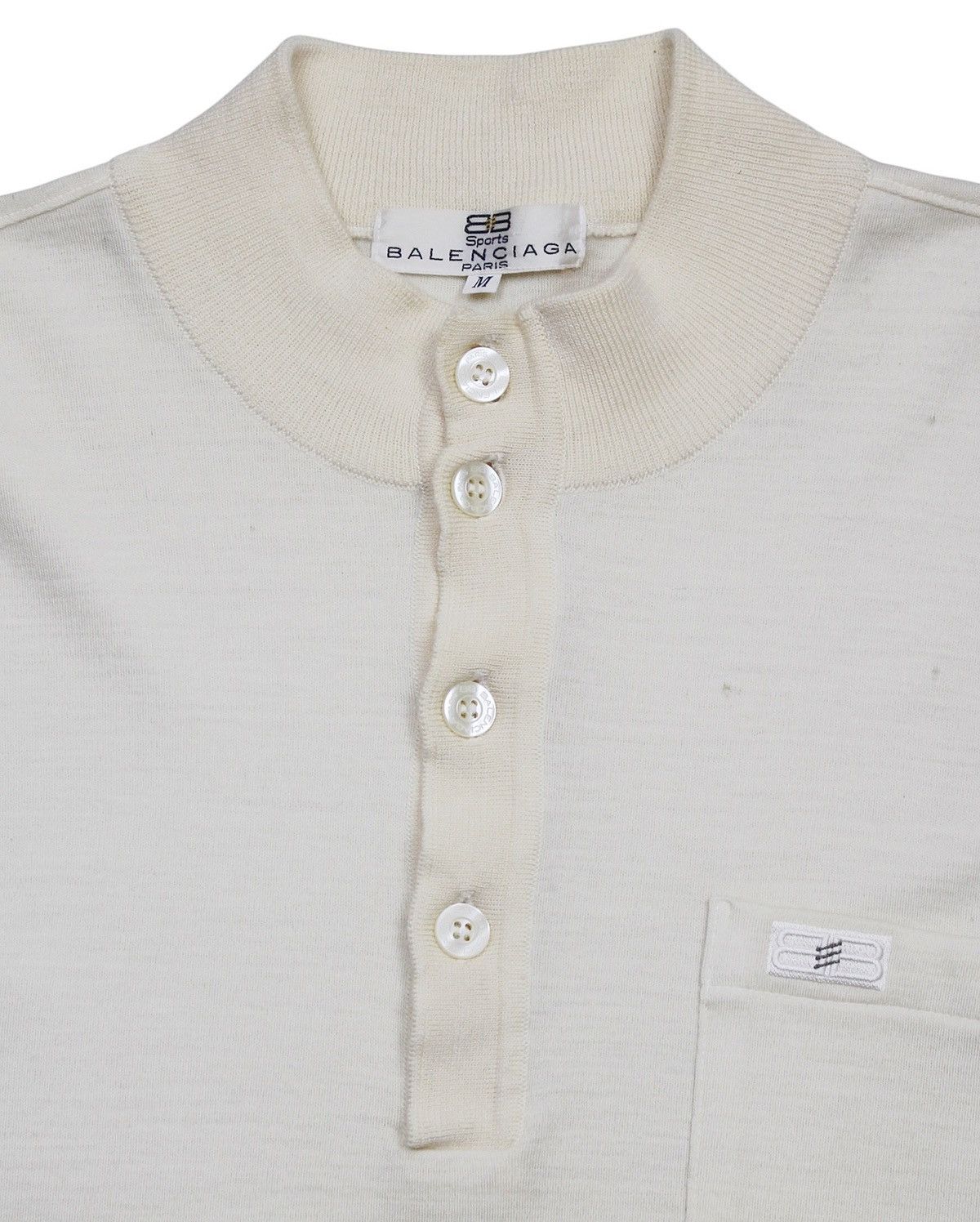 Balenciaga 1990S BALENCIAGA SPORTS WOOL HENLEY SHIRT Size US M / EU 48-50 / 2 - 3 Thumbnail