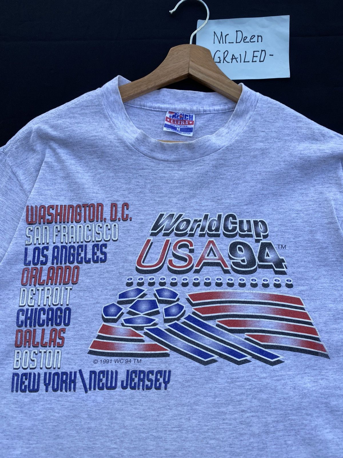 Vintage Rare Vintage World Cup USA 94 Tshirt Size US L / EU 52-54 / 3 - 6 Thumbnail