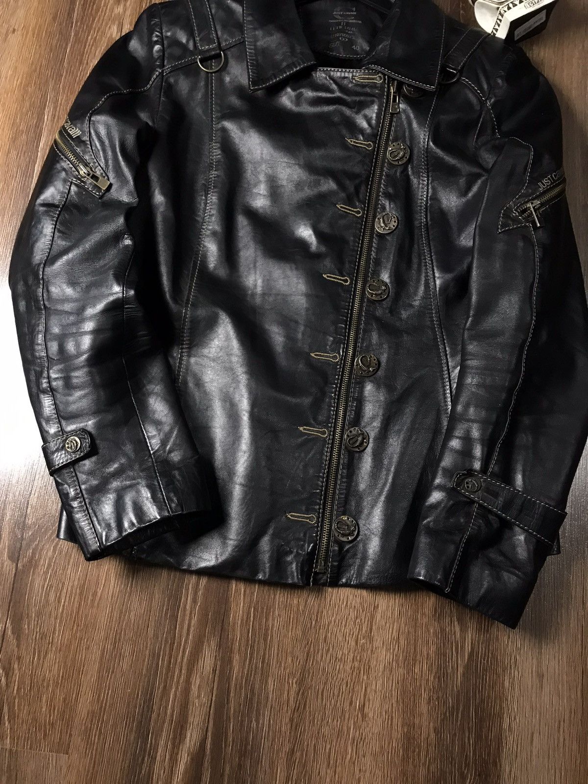 Just Cavalli Just Cavalli Leather Jacket Size S / US 4 / IT 40 - 3 Thumbnail