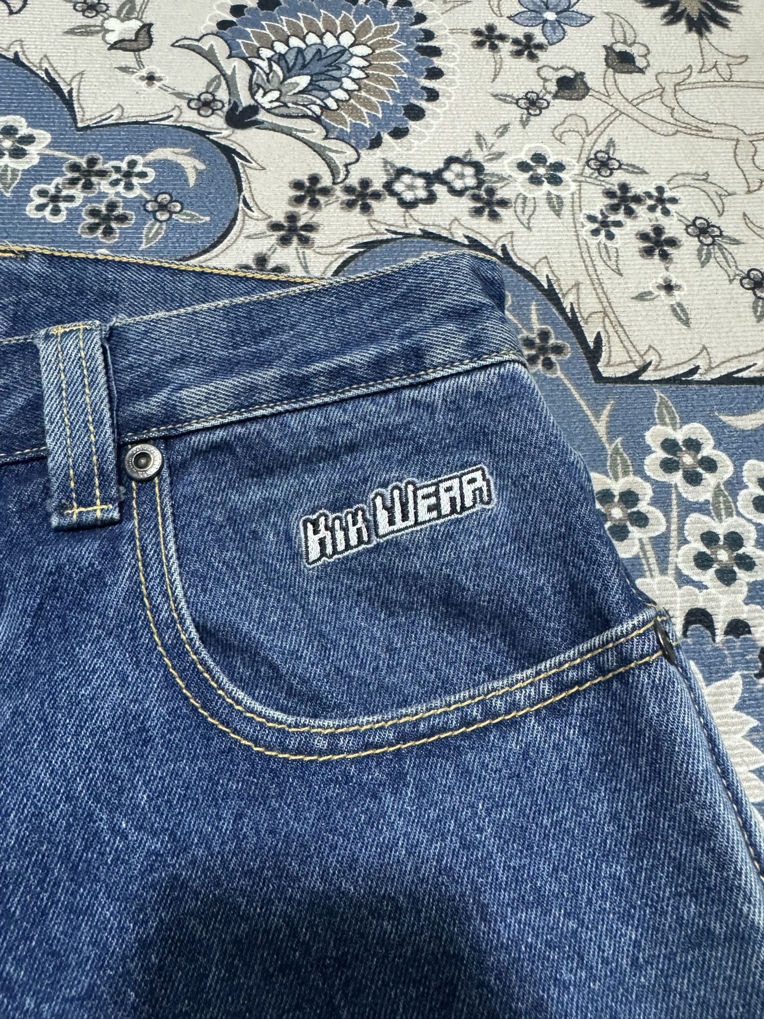 JNCO × Menace × Vintage Rare Vintage Kik Wear Industrier 91 Baggy Skateboard Jeans Size US 31 - 3 Thumbnail