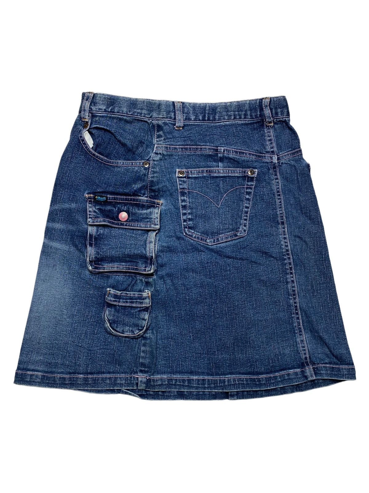 Hysteric Glamour 2000s Angel Blue - Cargo Mini Skirt Denim Size 28" / US 6 / IT 42 - 3 Thumbnail