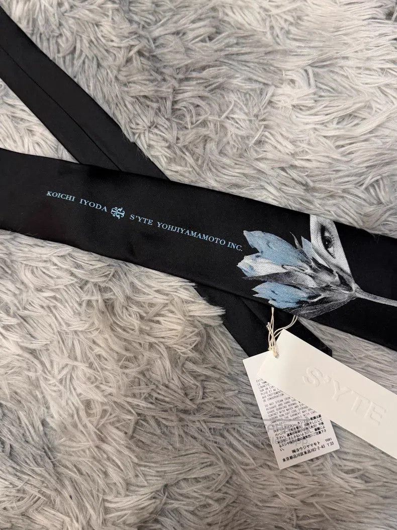 Yohji Yamamoto Yohji Yamamoto “Blue Flower” Floral Print Tie Size ONE SIZE - 4 Thumbnail