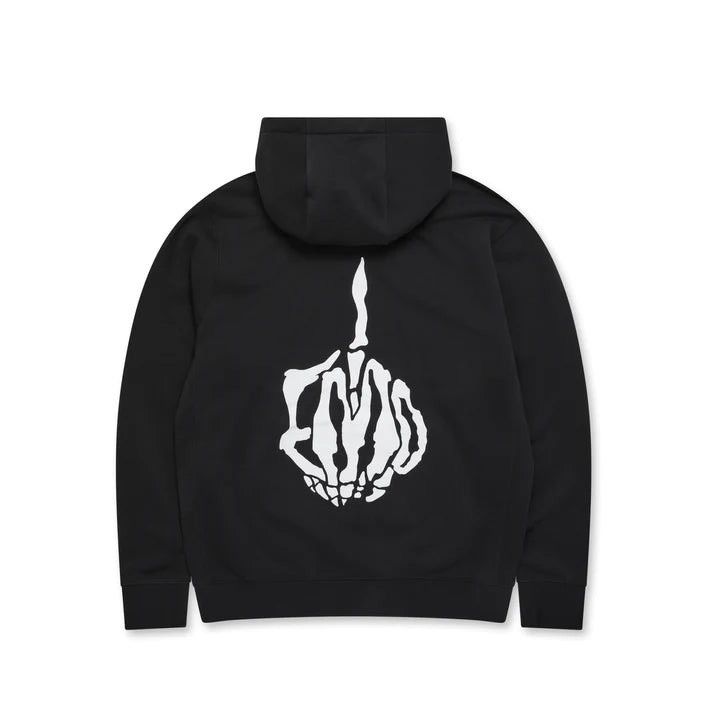 image of Dover Street Market Anne Imhof Skeleton Middle Finger Hoodie in Black, Men's (Size XL)