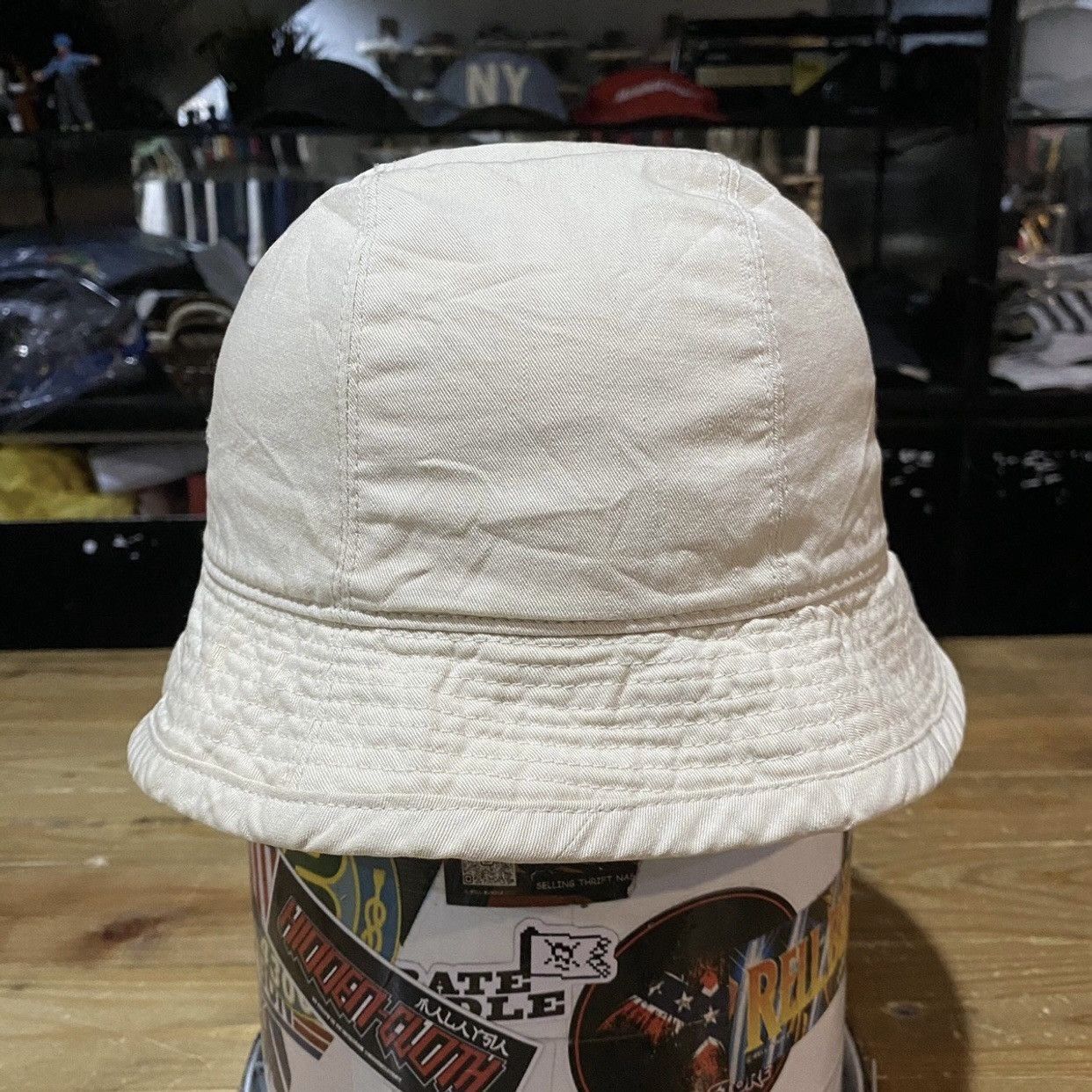 45rpm Rare 45rpm Logo White Bucket Hat Size ONE SIZE - 2 Thumbnail