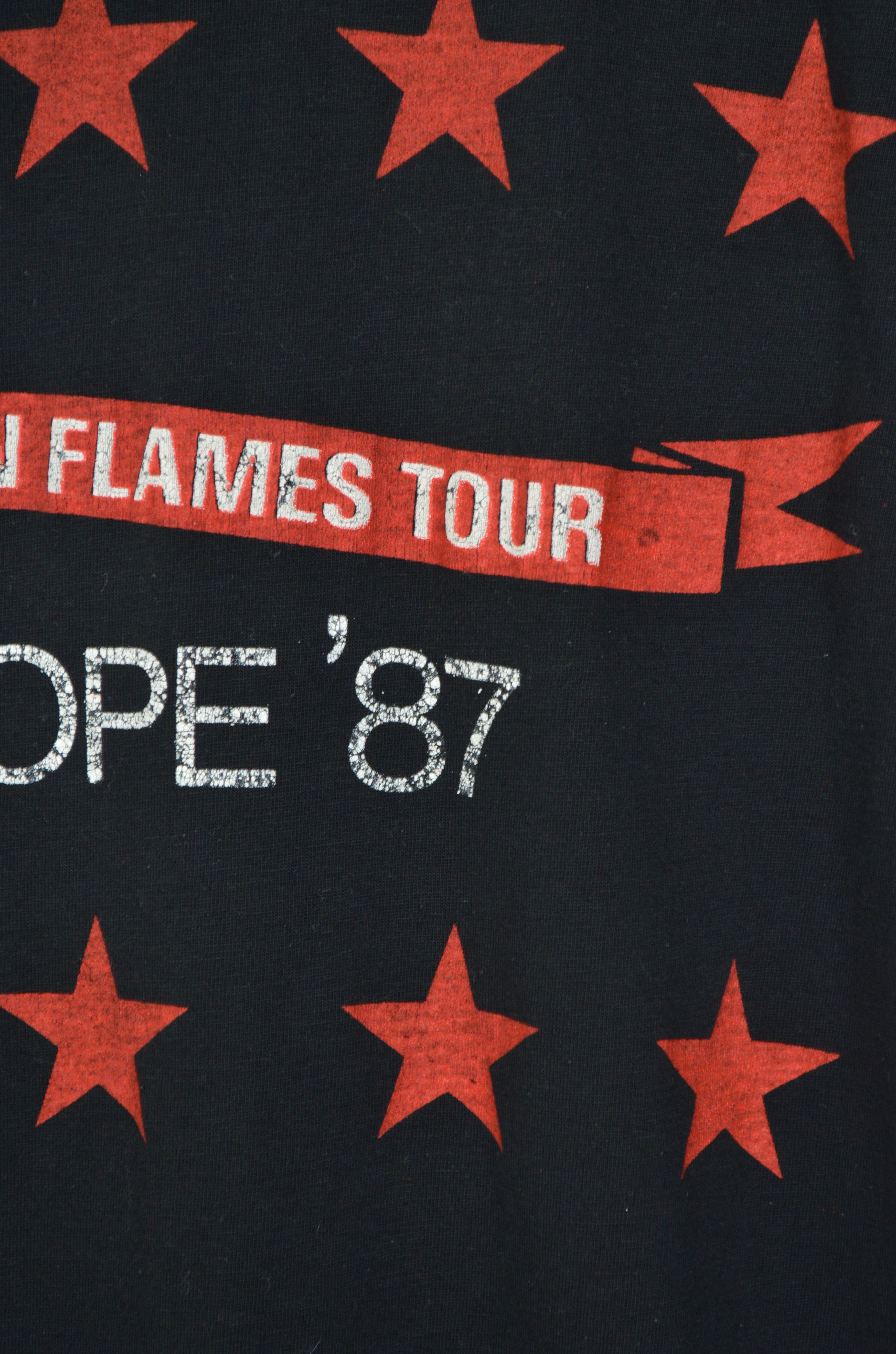 Band Tees × Vintage BOB DYLAN Vintage T-SHIRT TEMPLES IN FLAMES TOUR 1986-87 Size US S / EU 44-46 / 1 - 16 Thumbnail