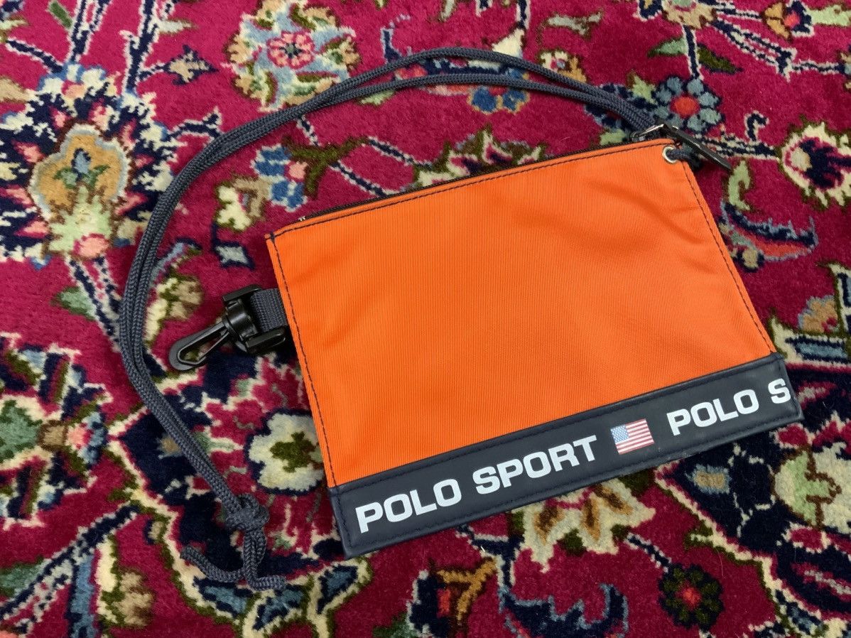 Polo Ralph Lauren Vintage 90s Polo Sport Orange Bag Case 8x6 Size ONE SIZE - 2 Thumbnail