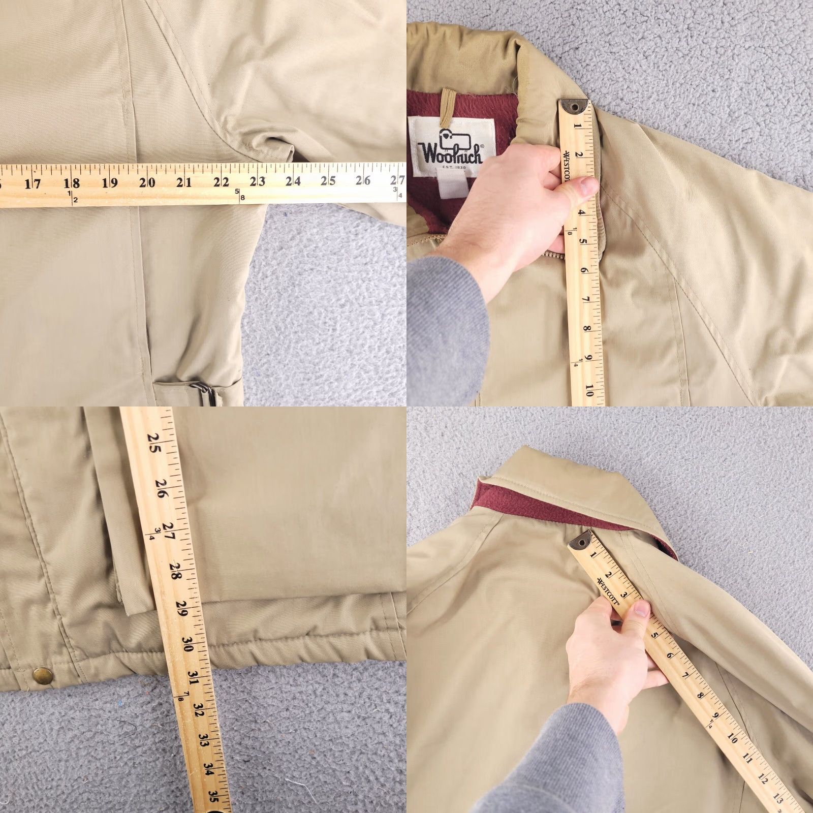 Vintage VINTAGE Woolrich Coat Mens L Beige Flannel Lined Overcoat Woolrich Coat Mens L Beige Flannel Lined Overcoat Size US L / EU 52-54 / 3 - 8 Thumbnail