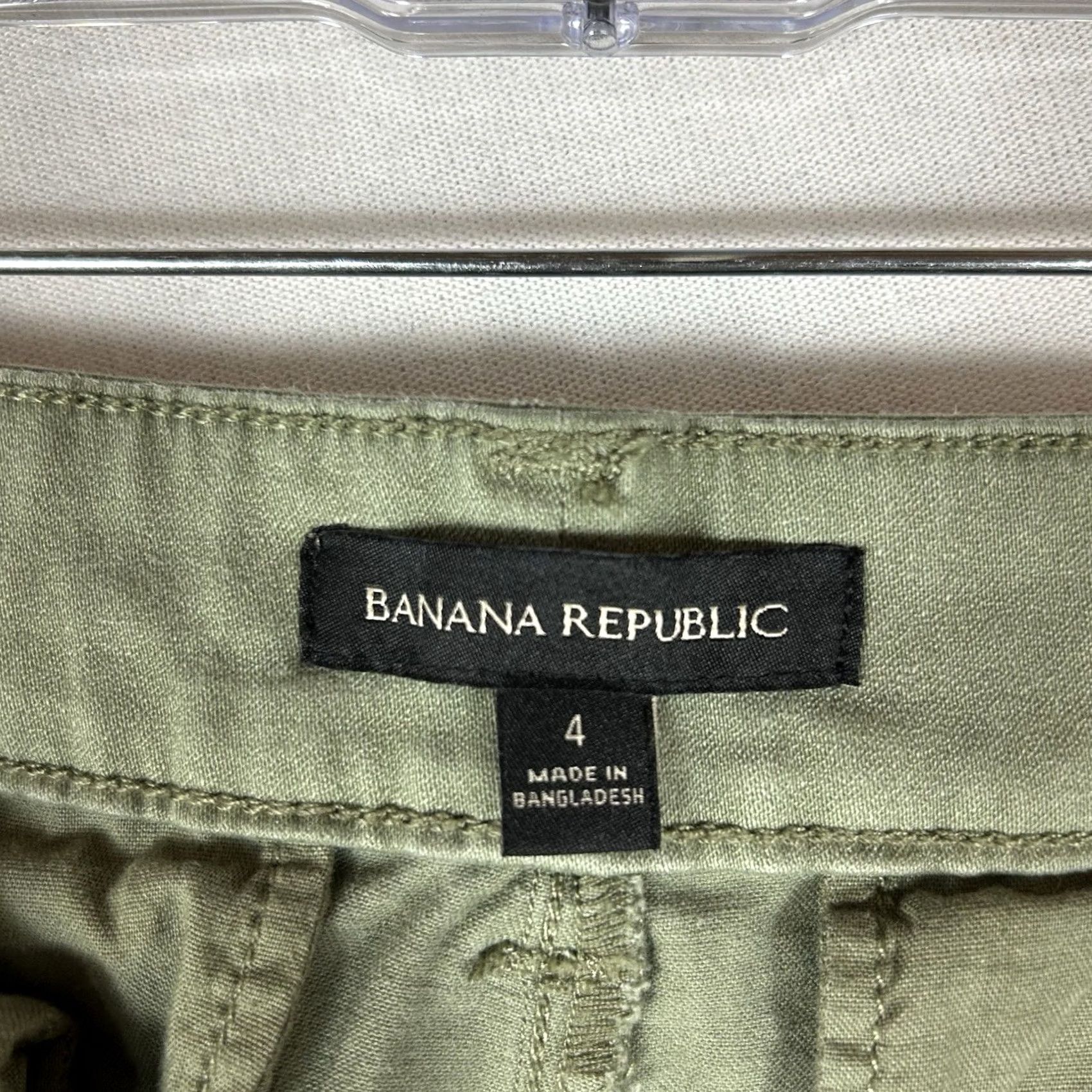 Banana Republic Banana Republic City Chino Pants Womens 4 Green Cropped Workwear Stretch Twill Cotton Blend Viscose Spandex Size 27" / US 4 / IT 40 - 5 Thumbnail