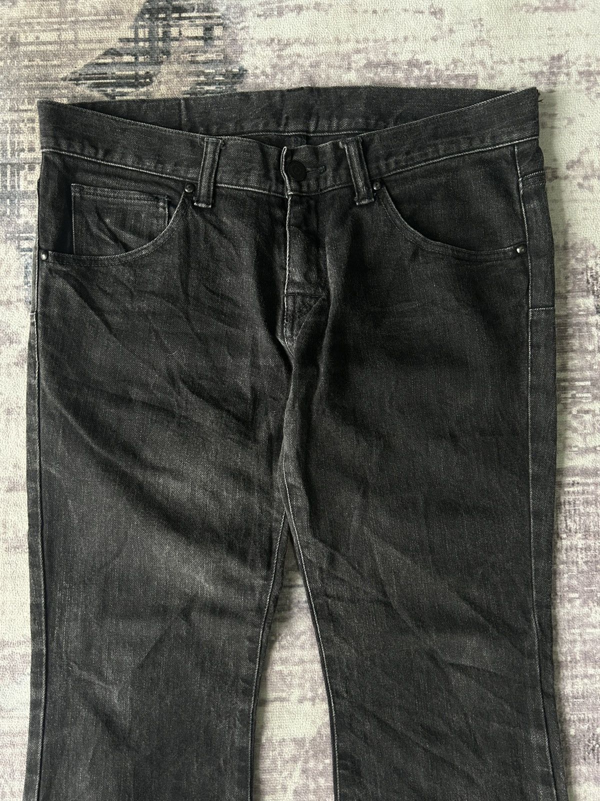 Tornado Mart Tornado Mart Flared Punk Allblack Jeans Size US 34 / EU 50 - 6 Thumbnail