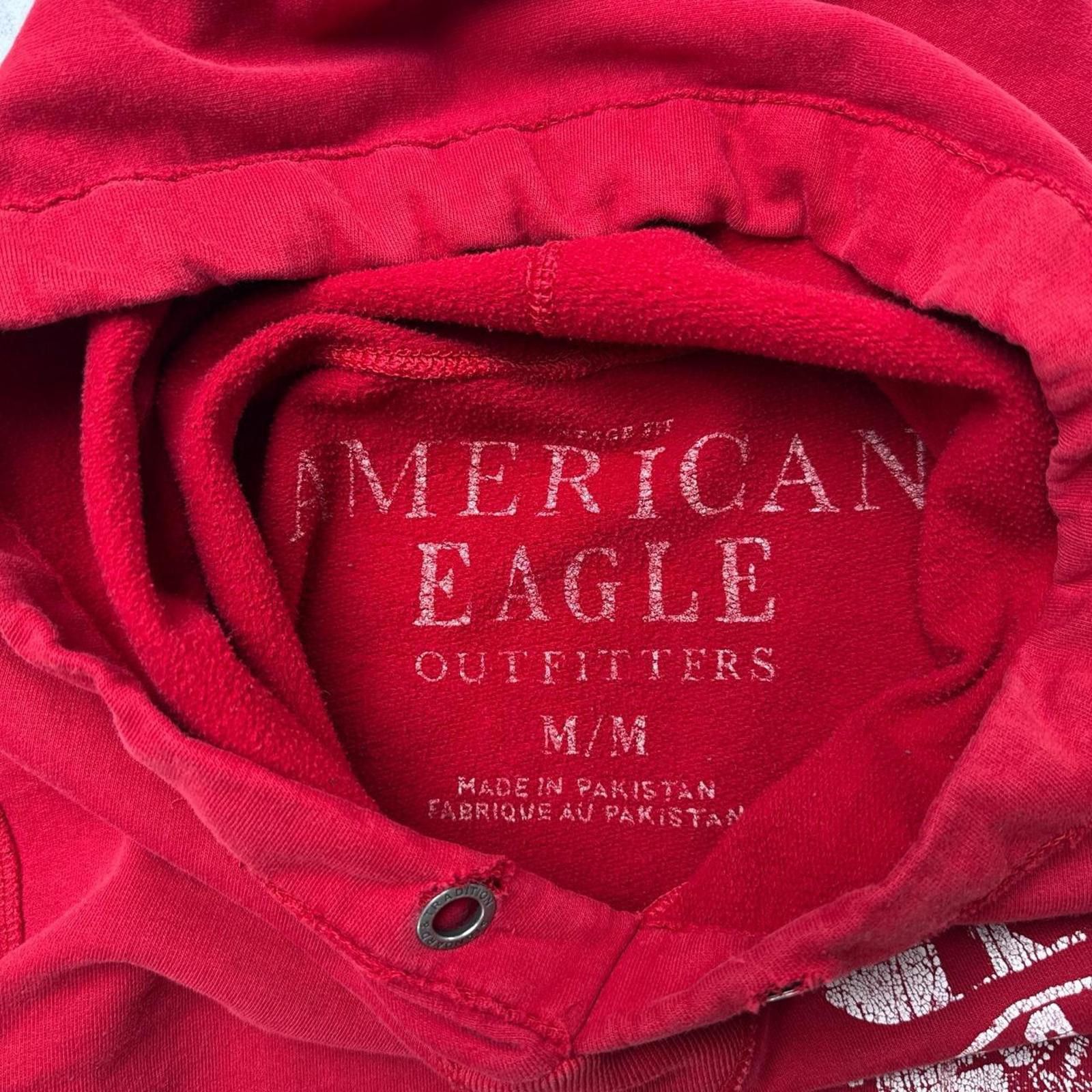 American Eagle Outfitters Y2K American Eagle 00s Red Hoodie Jacket Size US XL / EU 56 / 4 - 3 Thumbnail